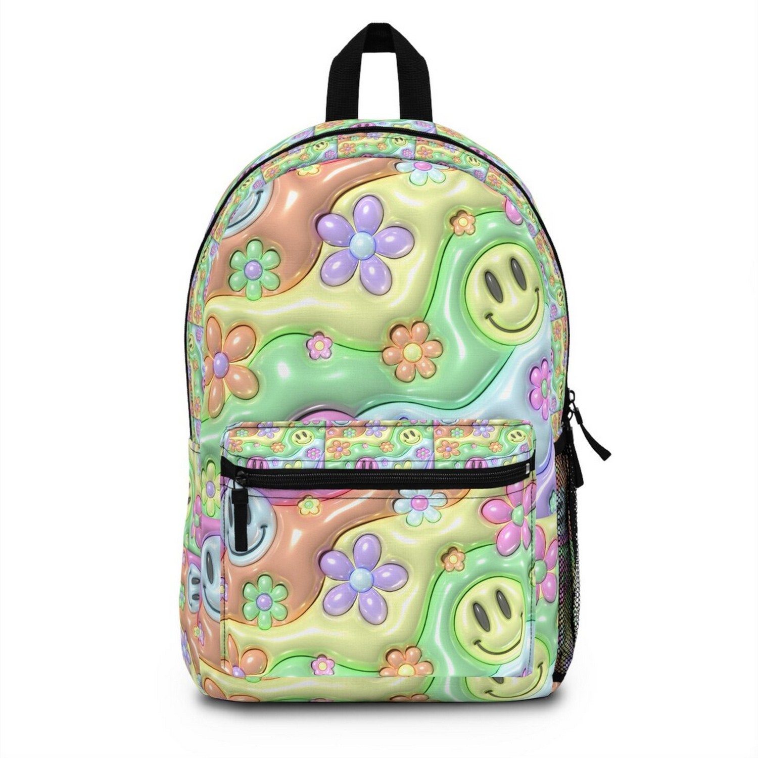 Custom 3d Colorful Smiley Face Inflated Backpack
