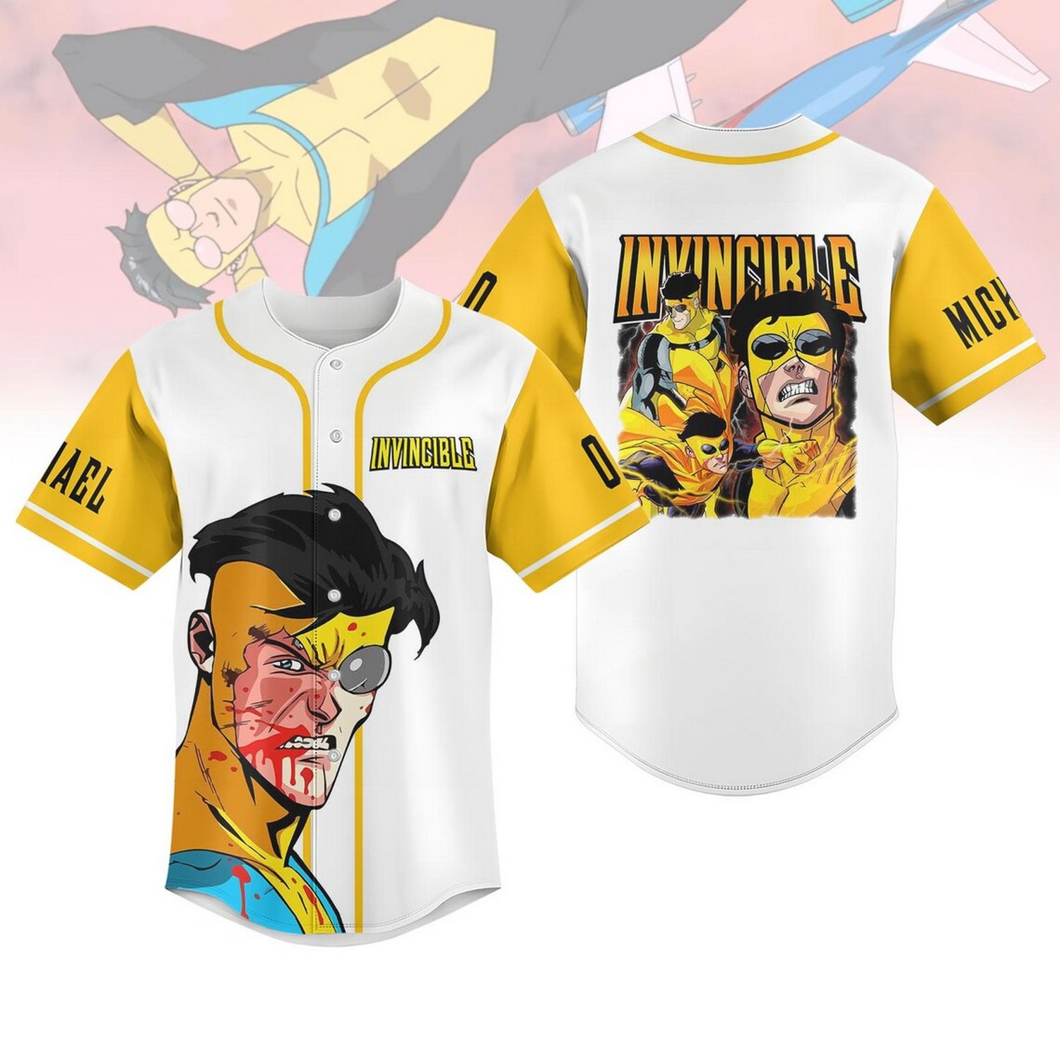 Custom Name And Number Invincible Mark Baseball Jersey