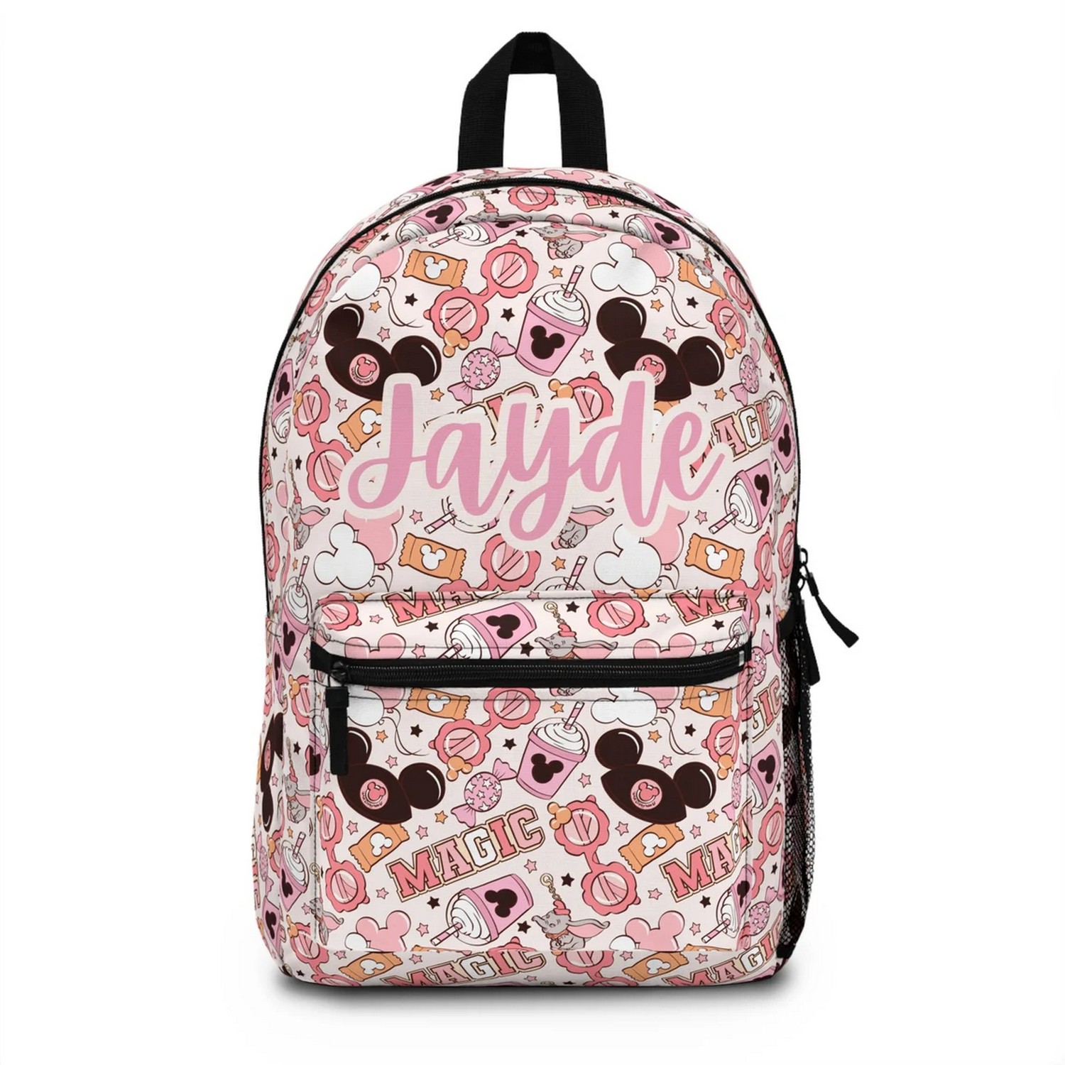 Custom Name Disney Mickey Magical Pattern Backpack