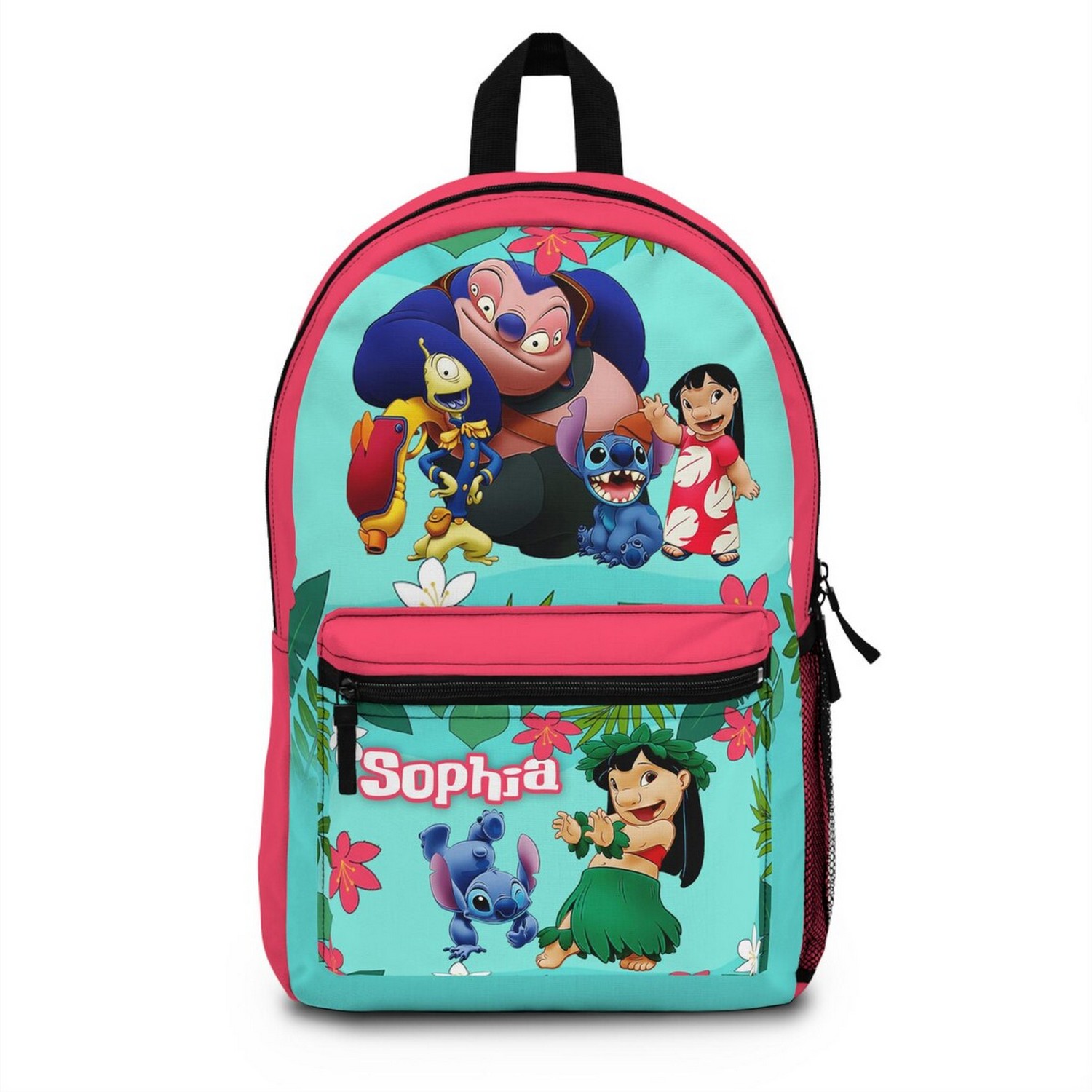 Custom Name Lilo And Stitch And Friends Happy Summer Backpack