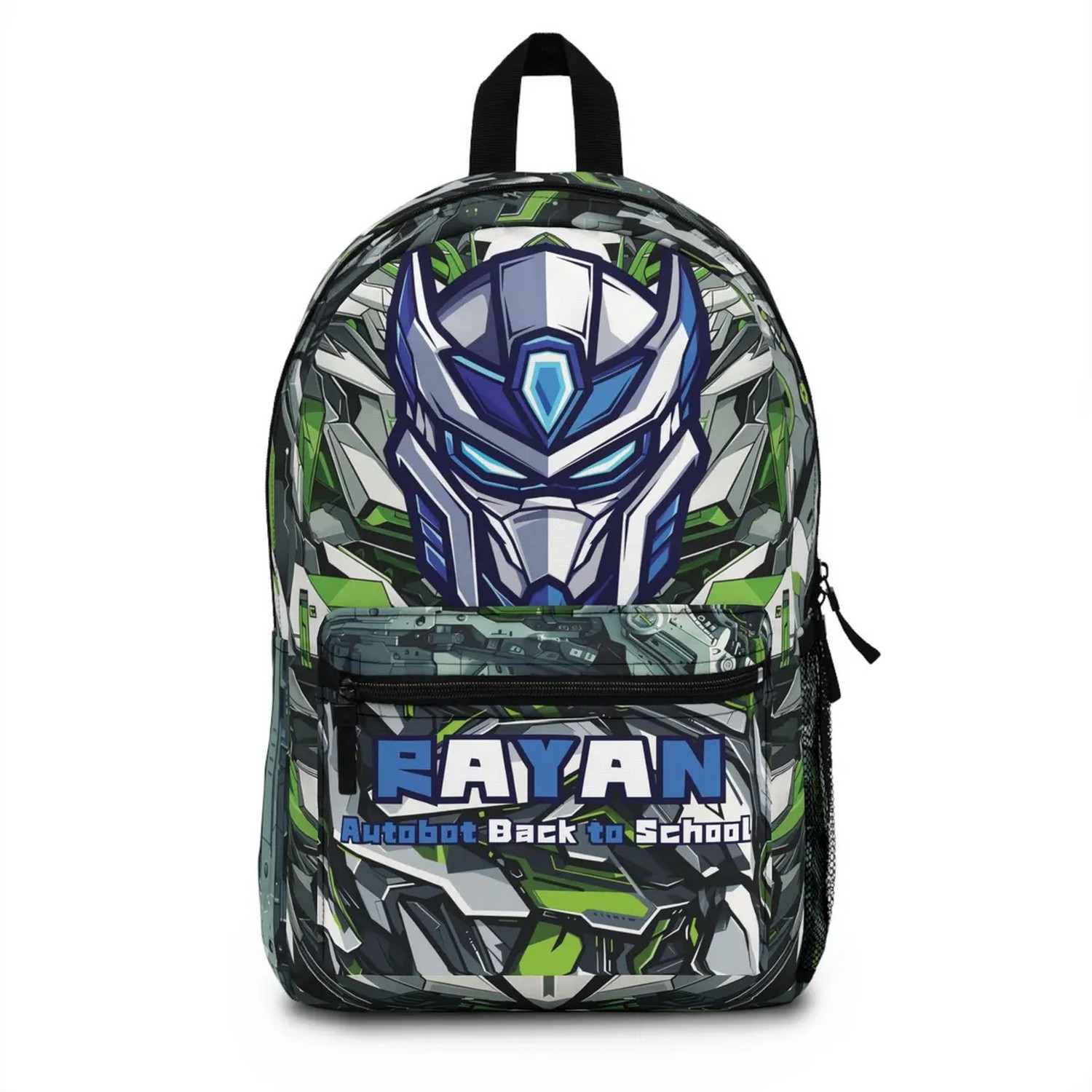 Custom Name Mecha Transformers Autobot Back To School Backpack