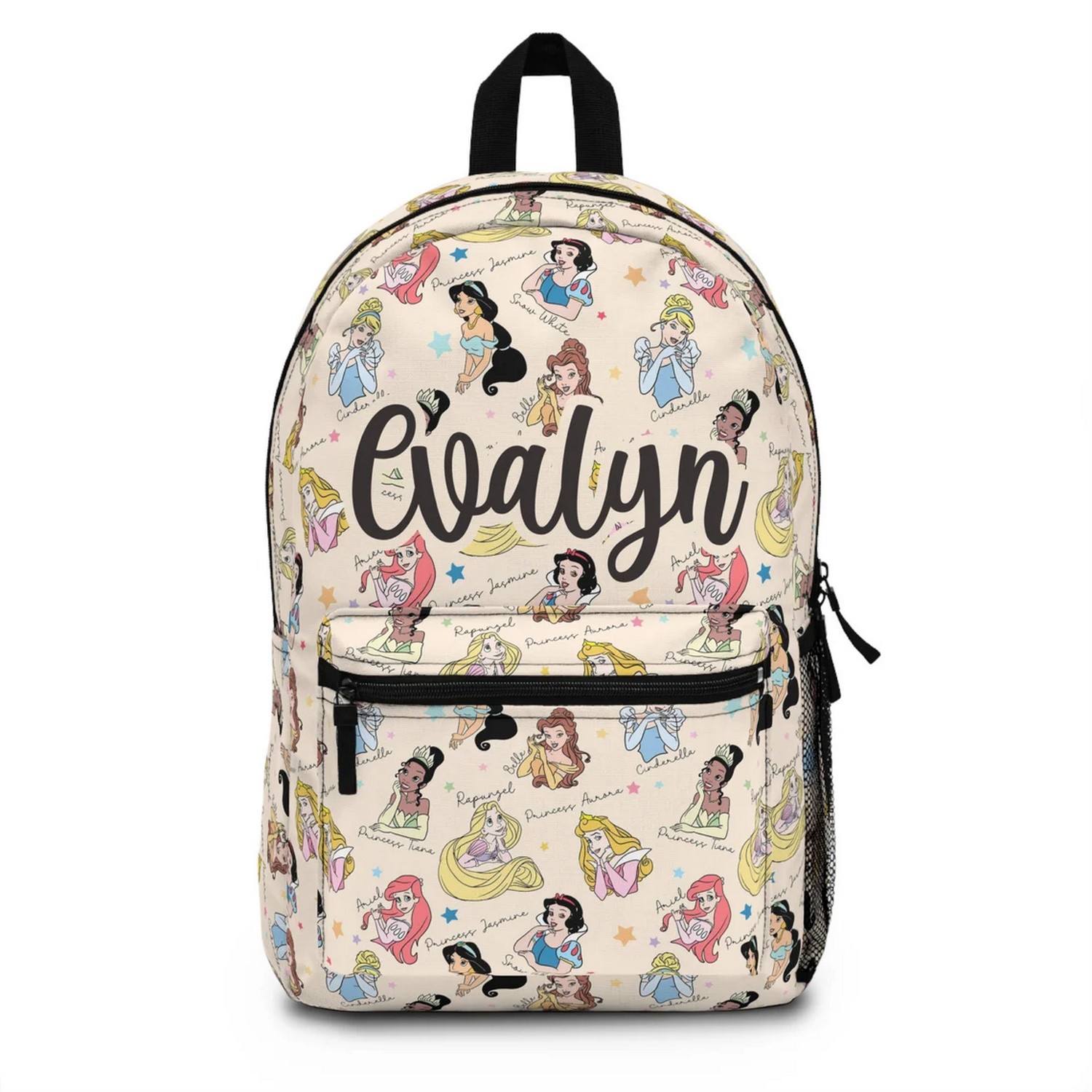 Custom Name Tiny Disney Princesses Pattern Backpack