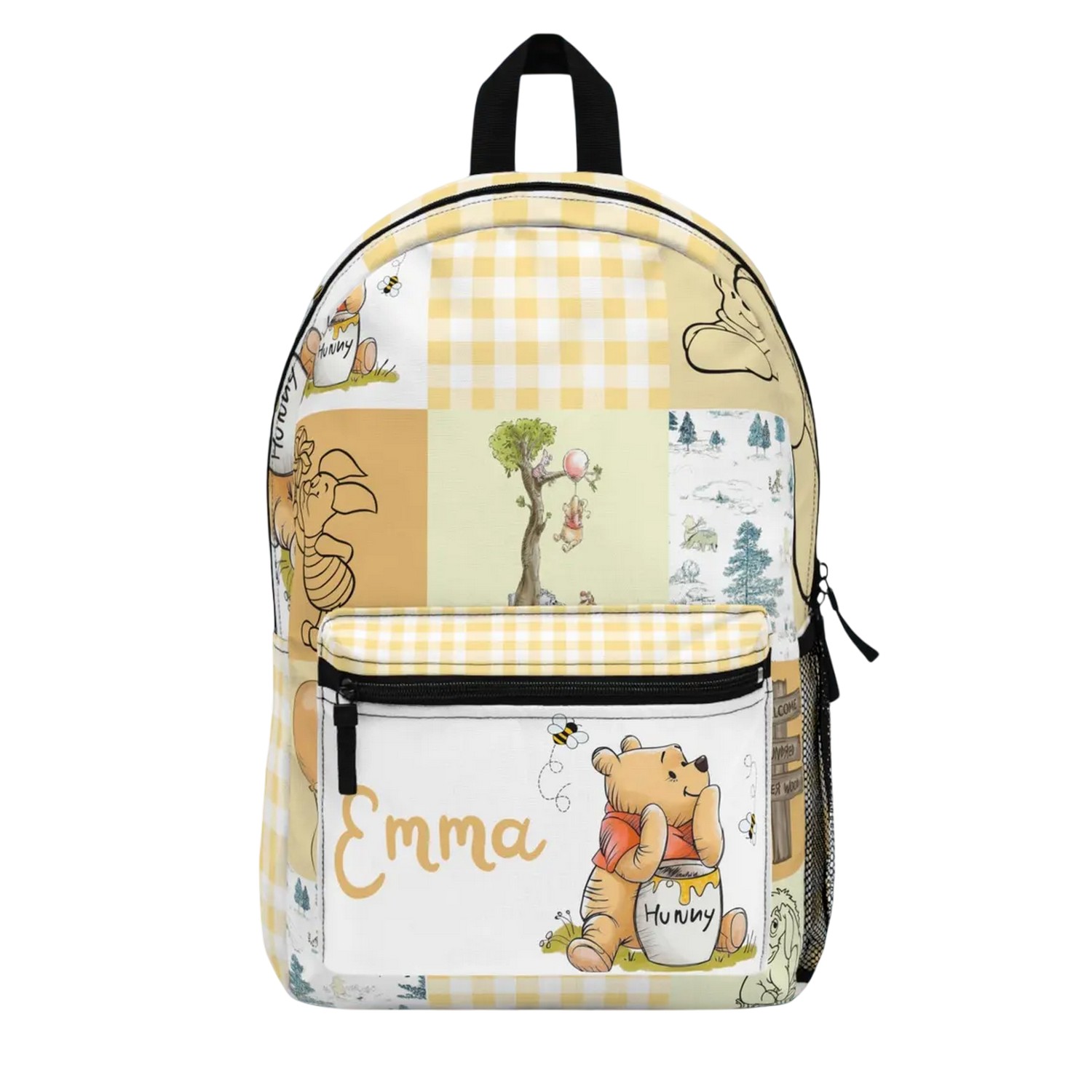 Custom Name Winnie The Pooh Beige Backpack