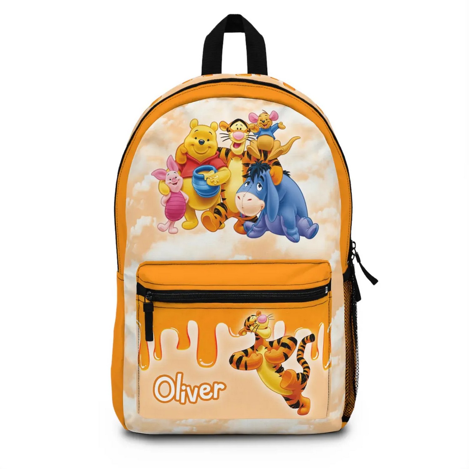 Custom Name Winnie The Pooh Tigger Orange Backpack