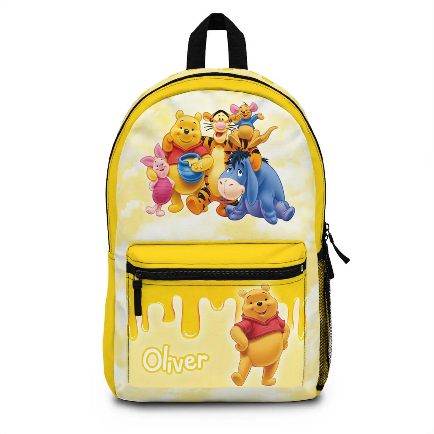 Custom Name Winnie The Pooh Yellow Backpack