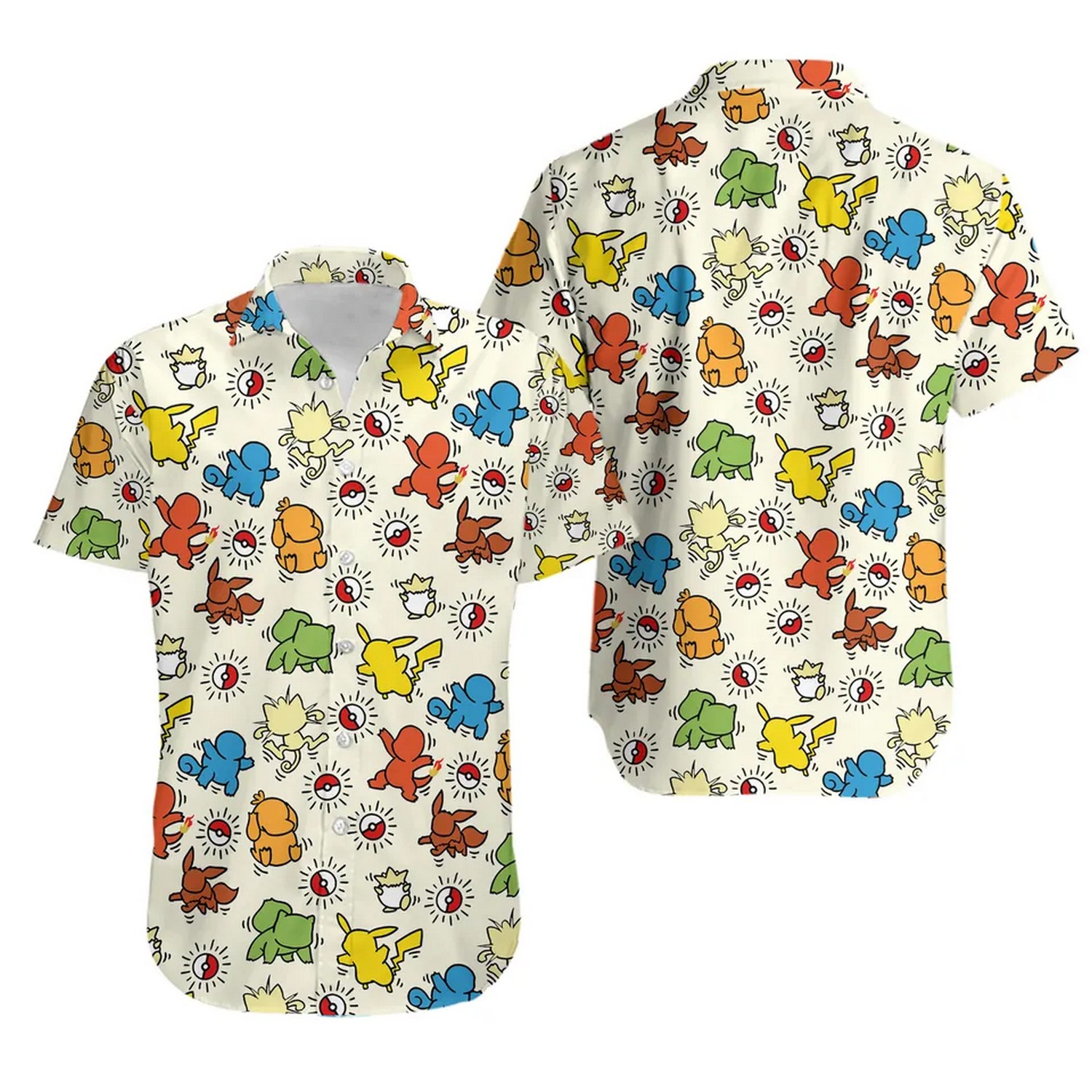 Pokemon Tiny Pattern Hawaiian Shirt
