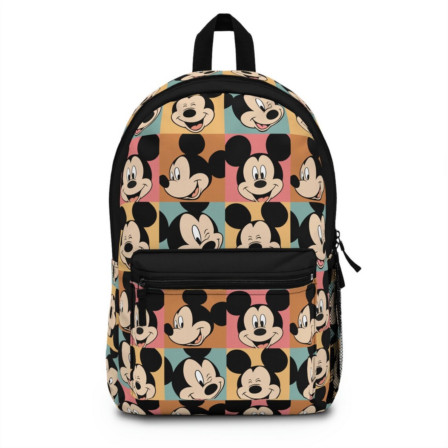 Retro Mickey Mouse Square Pattern Backpack