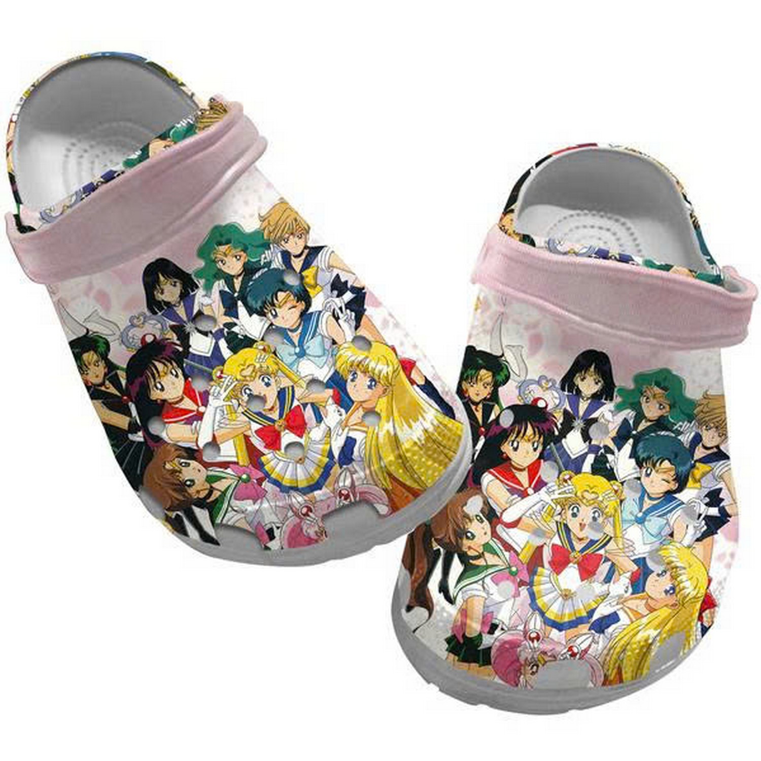 Baeutiful And Happy Sailors Light Pink Clogs For Kids & Adults