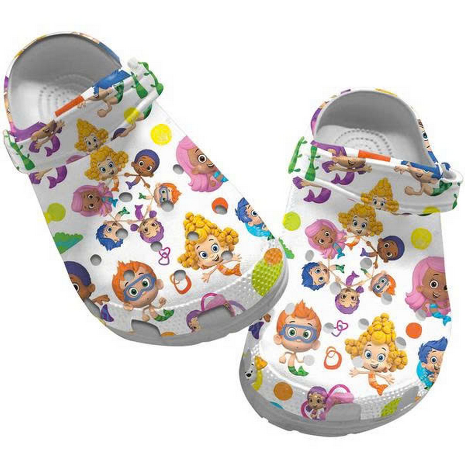 Bubble Guppies Cute Characters Happily Play Together Clogs For Kids & Adults Clogs For Kids And Adults