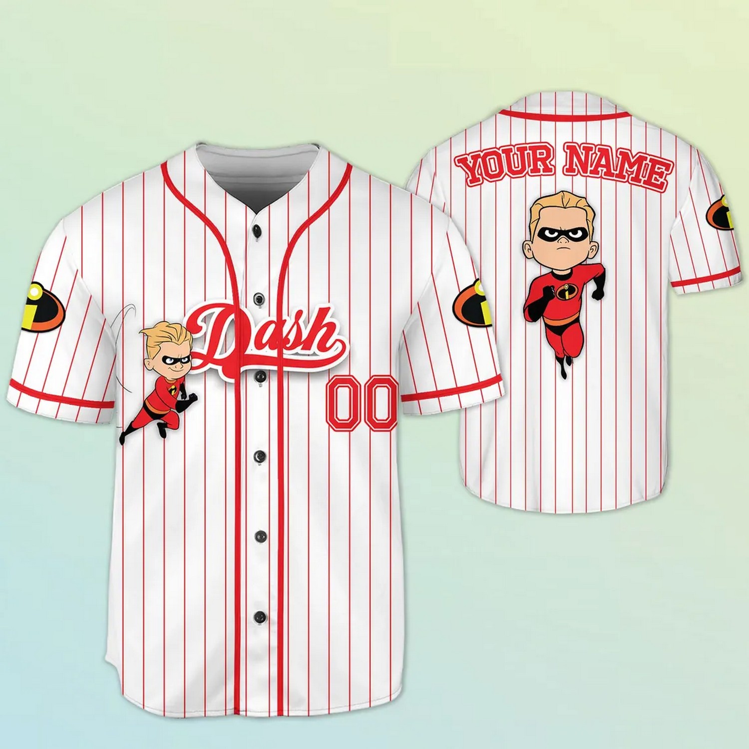 Custom Name And Number Incredible Dash Striped White Baseball Jersey