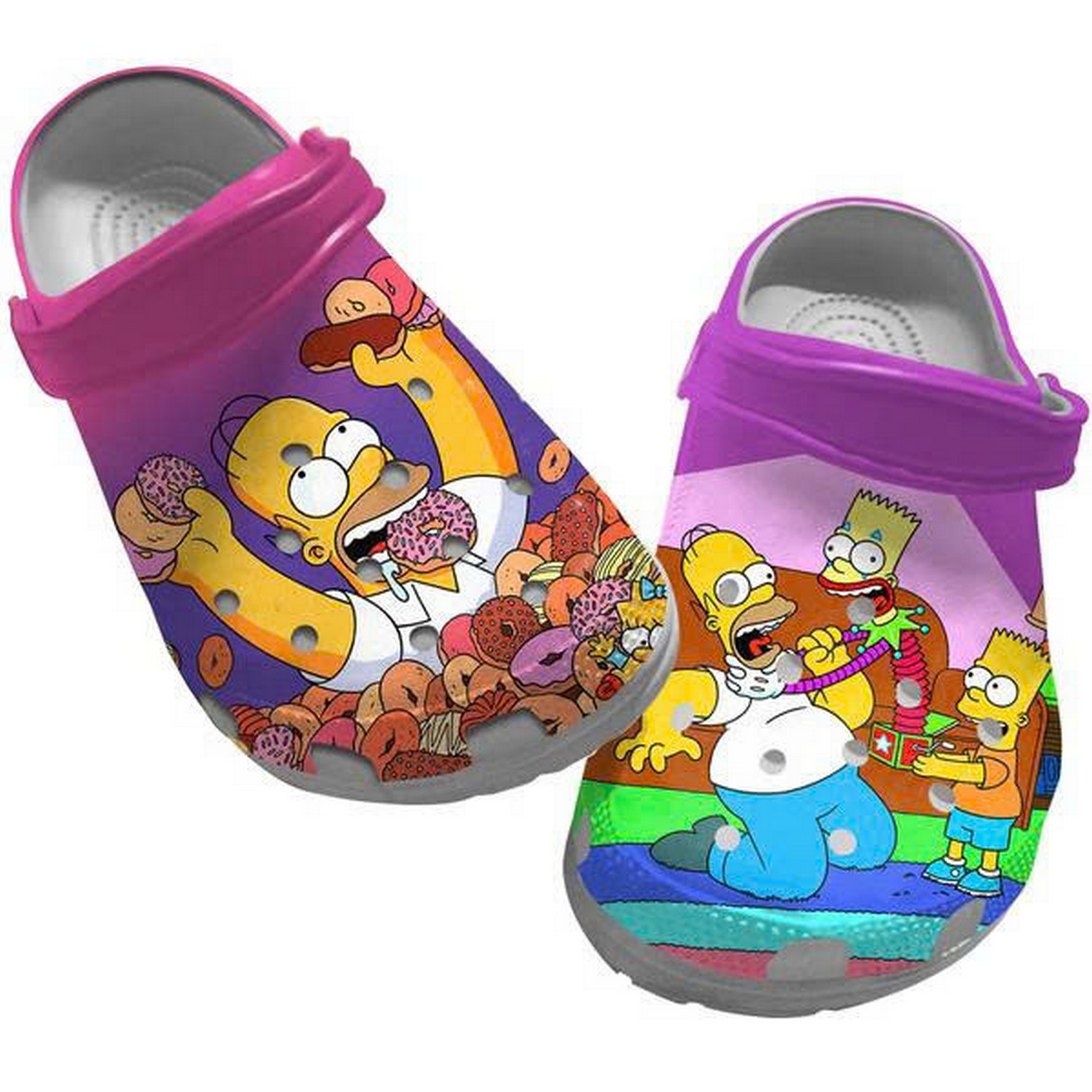 Funny Simpsons And Many Donut Clogs For Kids And Adults