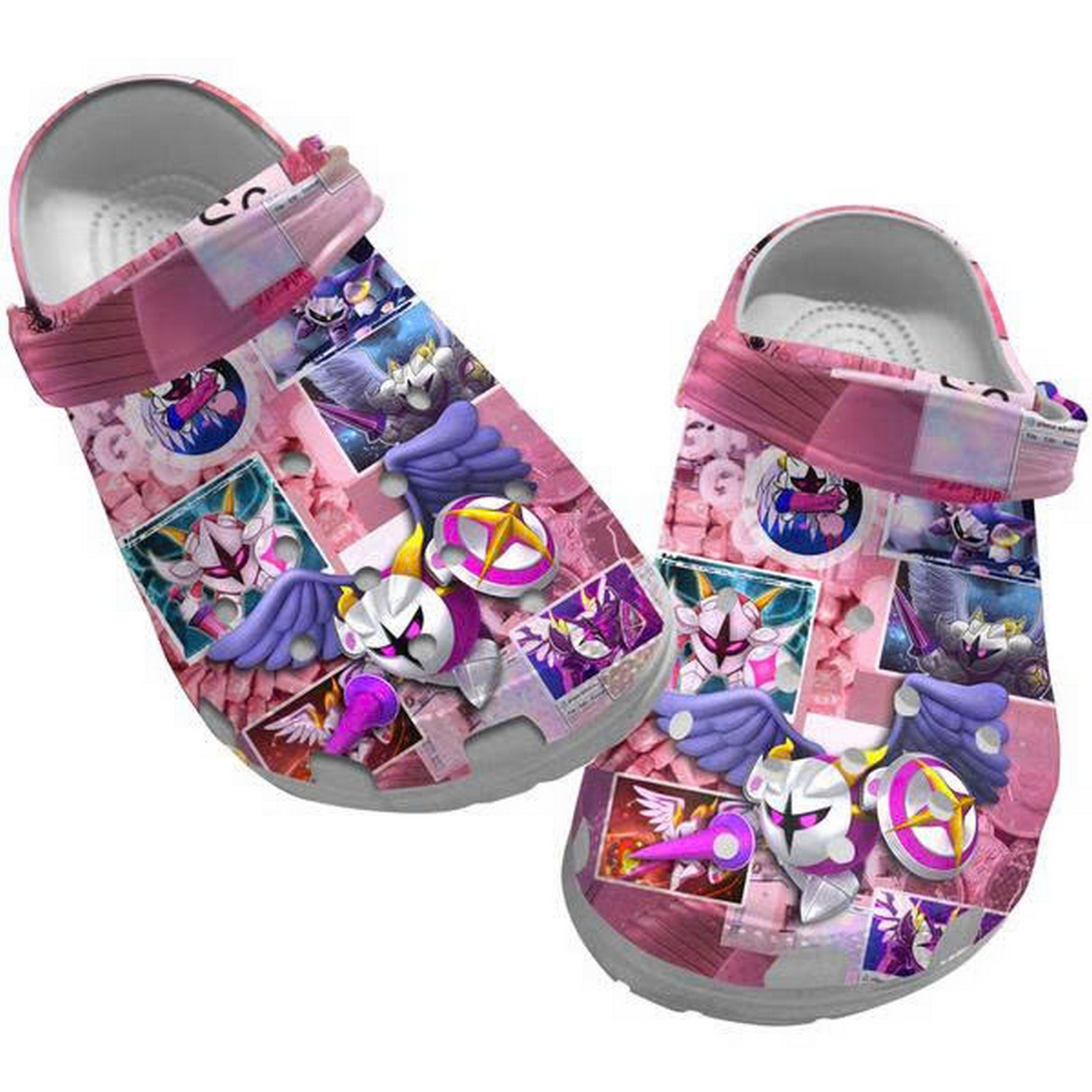 Galacta Knight Supper Cool Kirby Game Pink Clogs For Kids And Adults