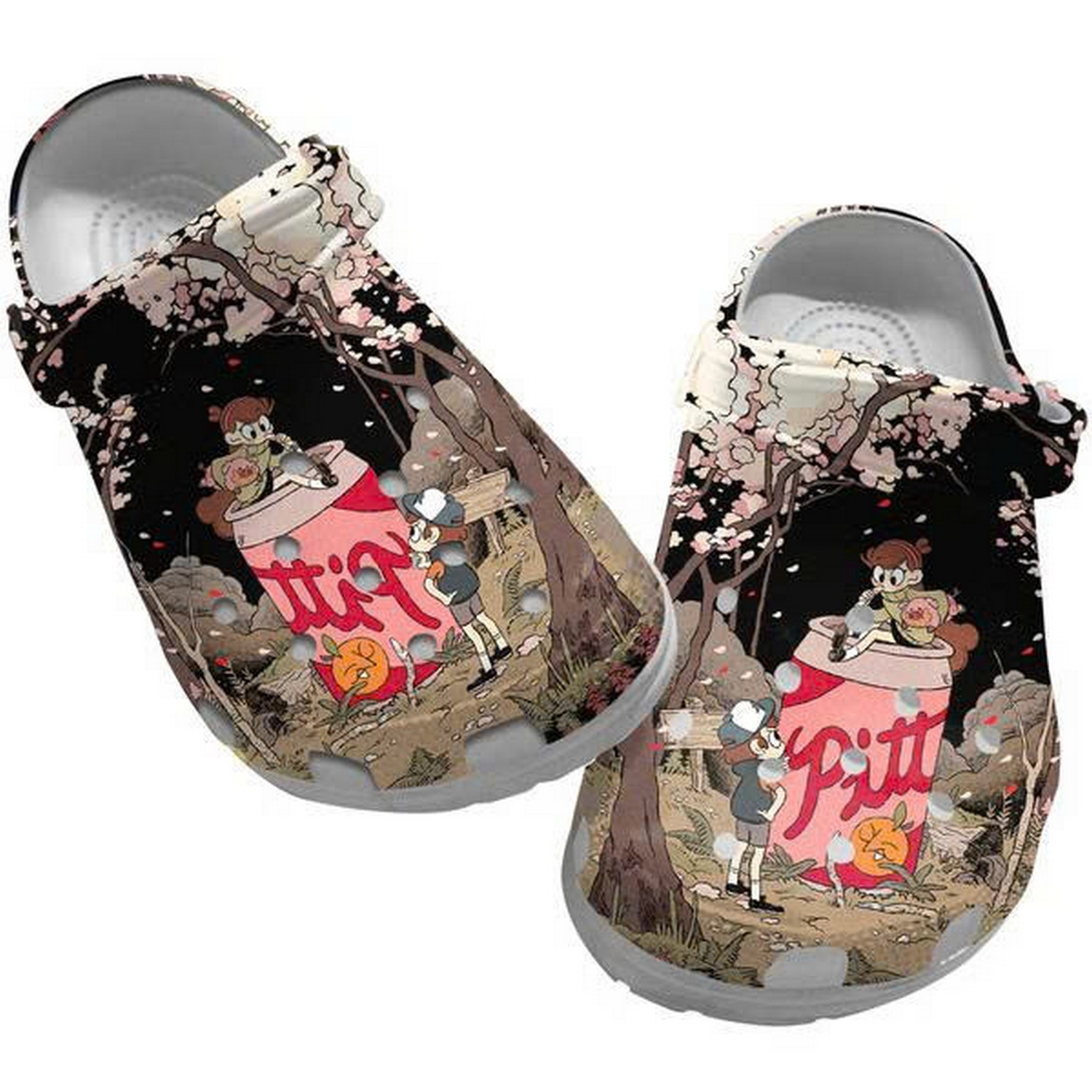 Gravity Dipper And Mabel Under The Peach Clogs For Kids And Adults