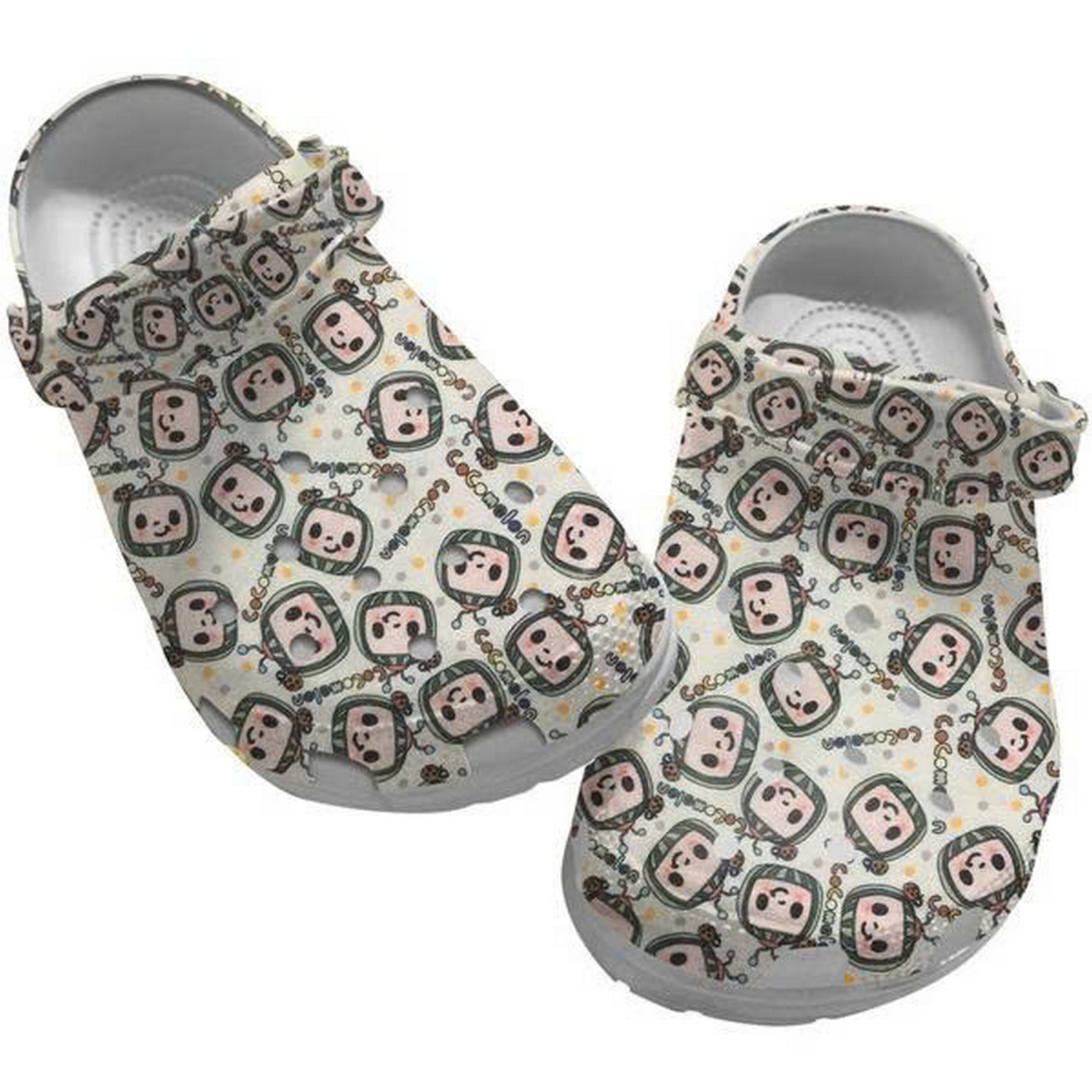 Gray Cocomelon Pattern Clogs For Kids & Adults
