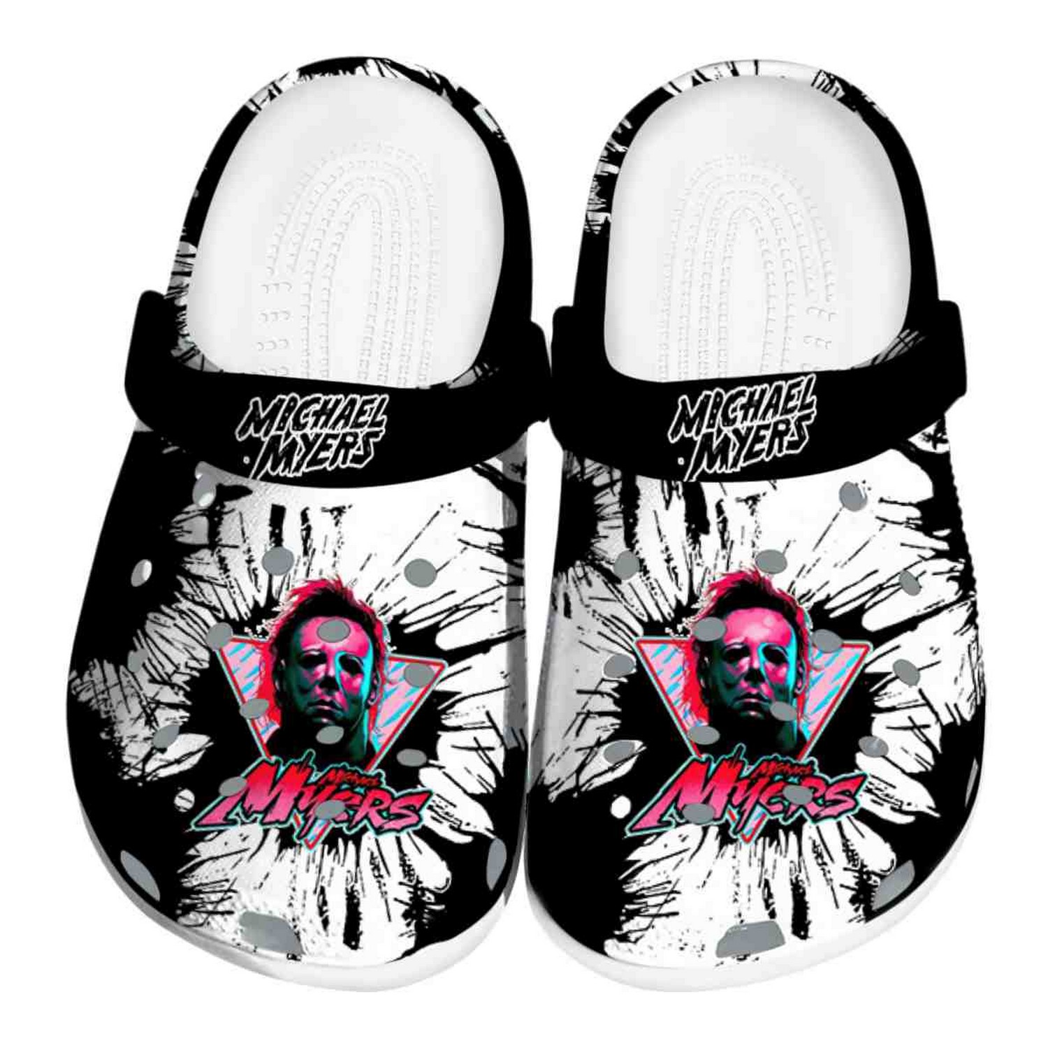 Michael Myers Splatter Graphics Clogs For Kids & Adults