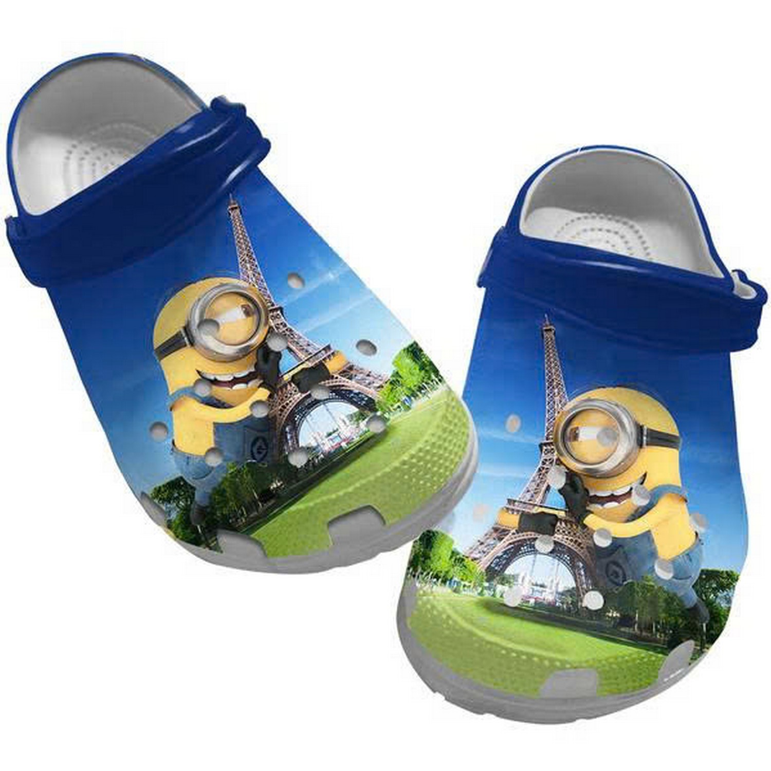 Minion And Eiffen Tower Clogs For Kids And Adults
