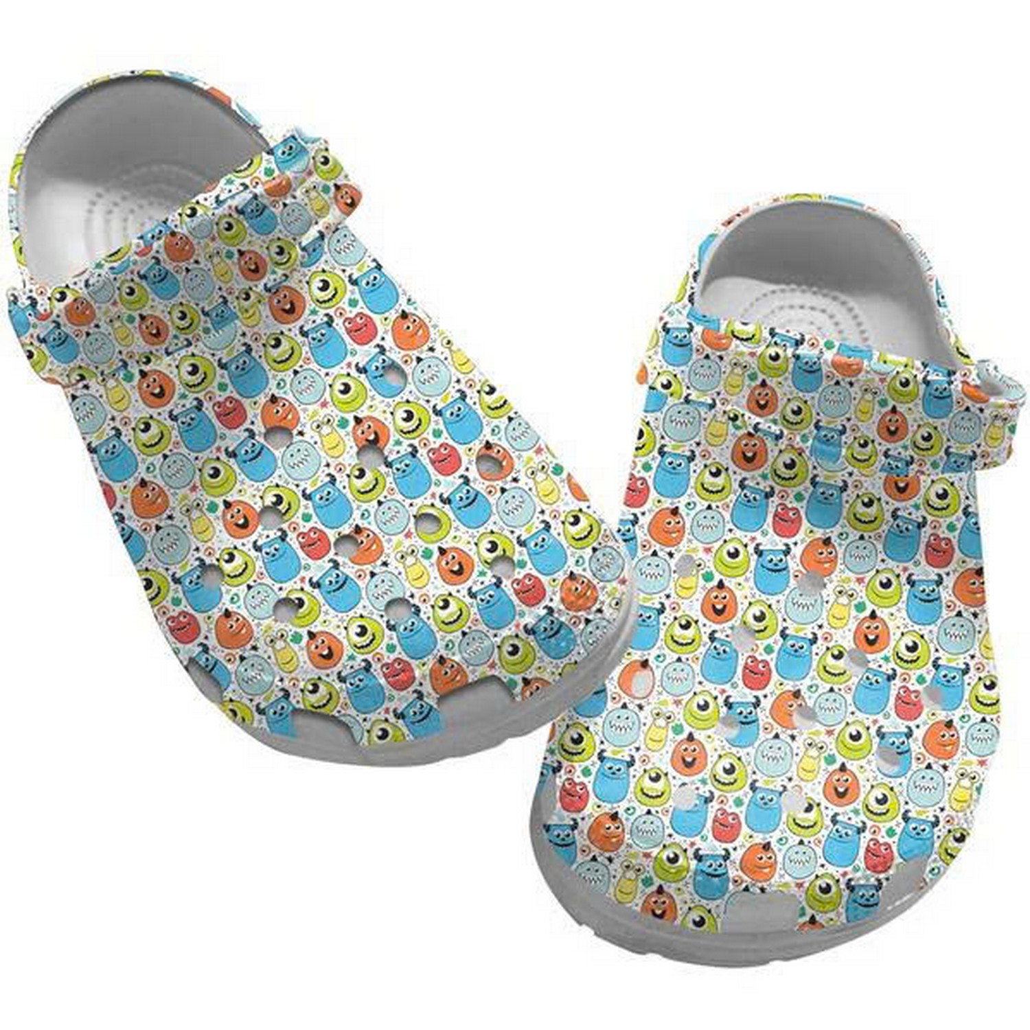 Monster Inc Funny Characters Face Pattern Clogs For Kids & Adults