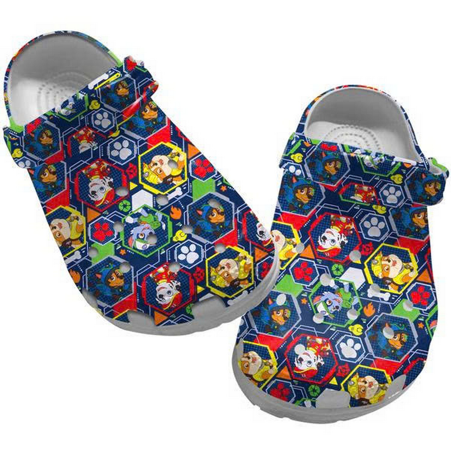 Paw Patrol Characters With Unique Honeycomb Pattern Clogs For Kids And Adults