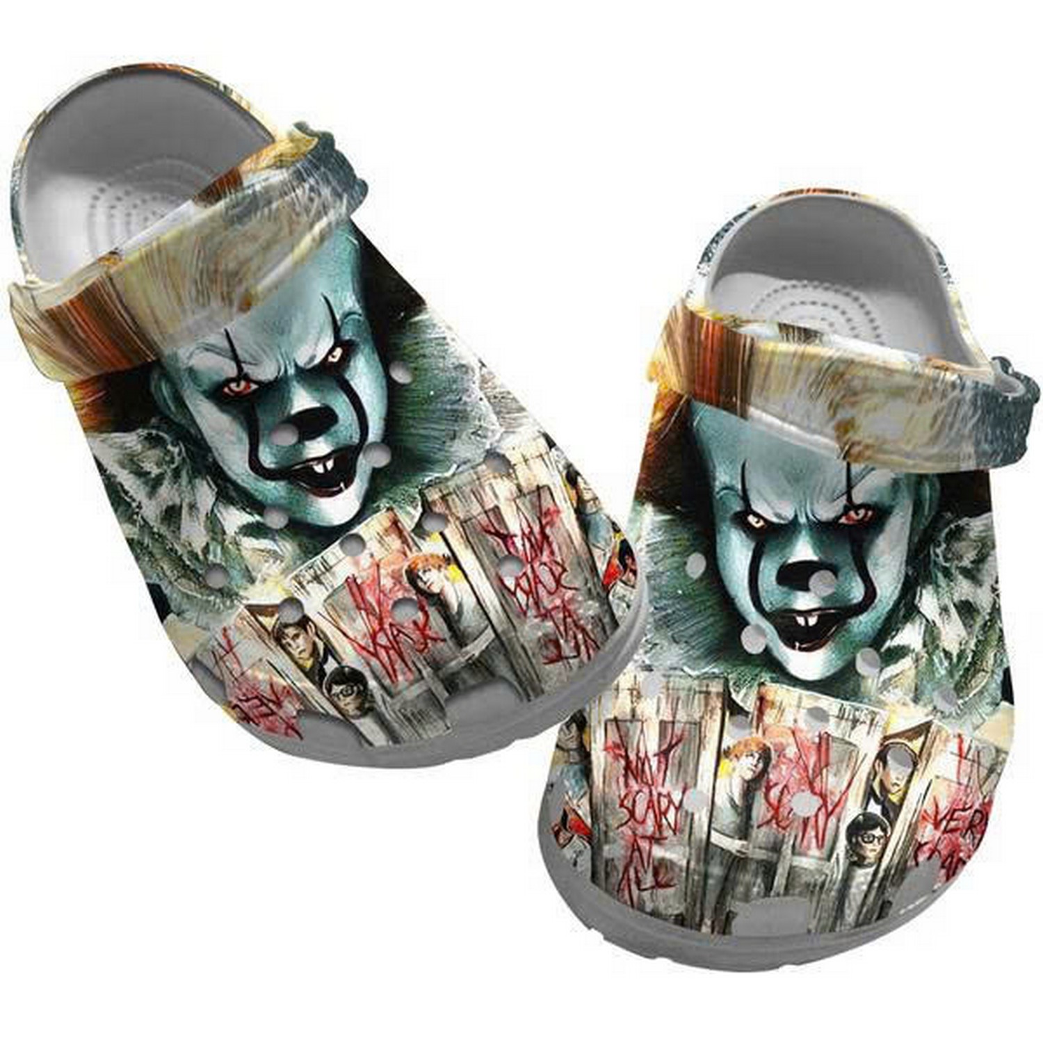 Pennywise Movie Devil Face Clogs For Kids & Adults