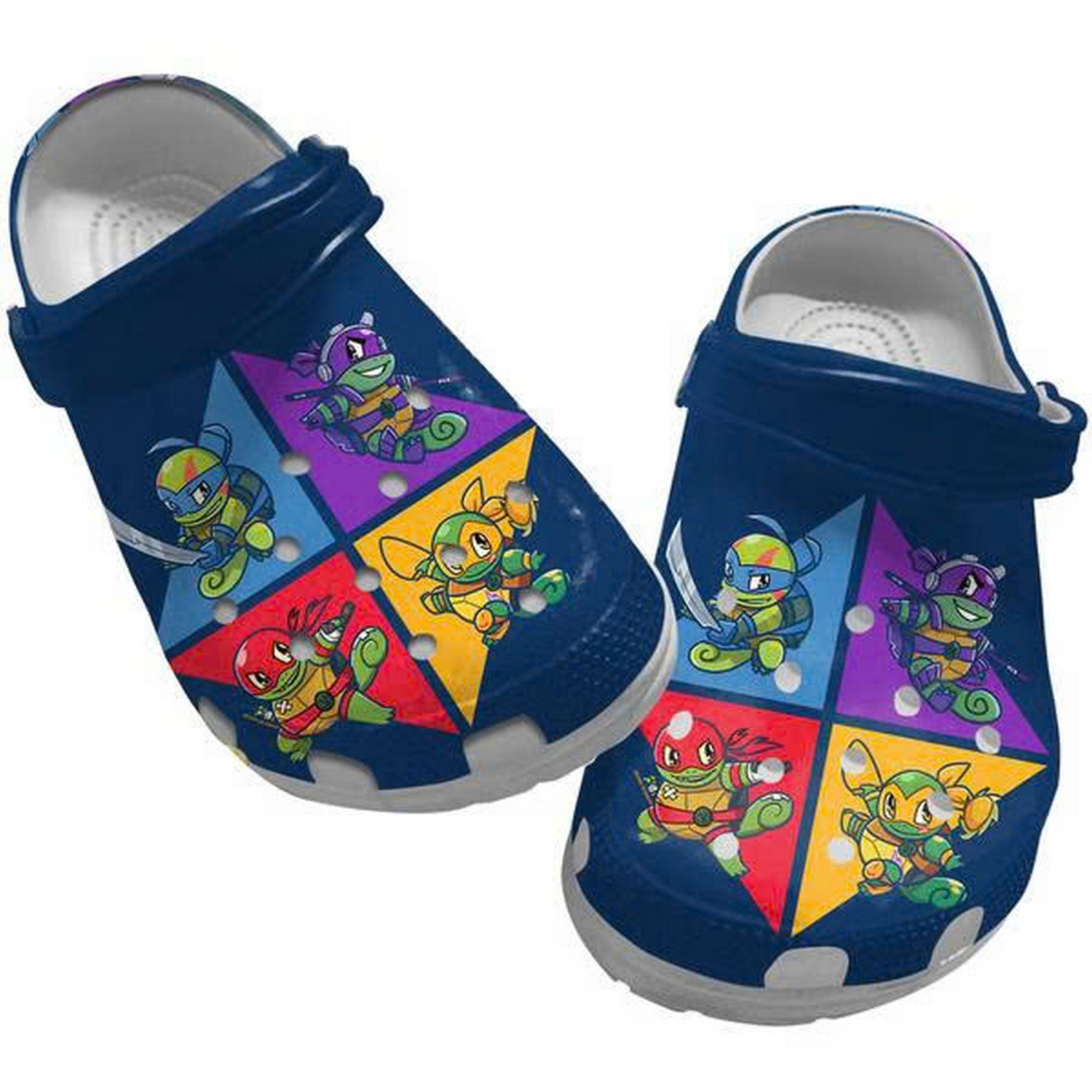 Teenage Mutant Ninja Turtles With Color Signal Dark Blue Clogs For Kids & Adults
