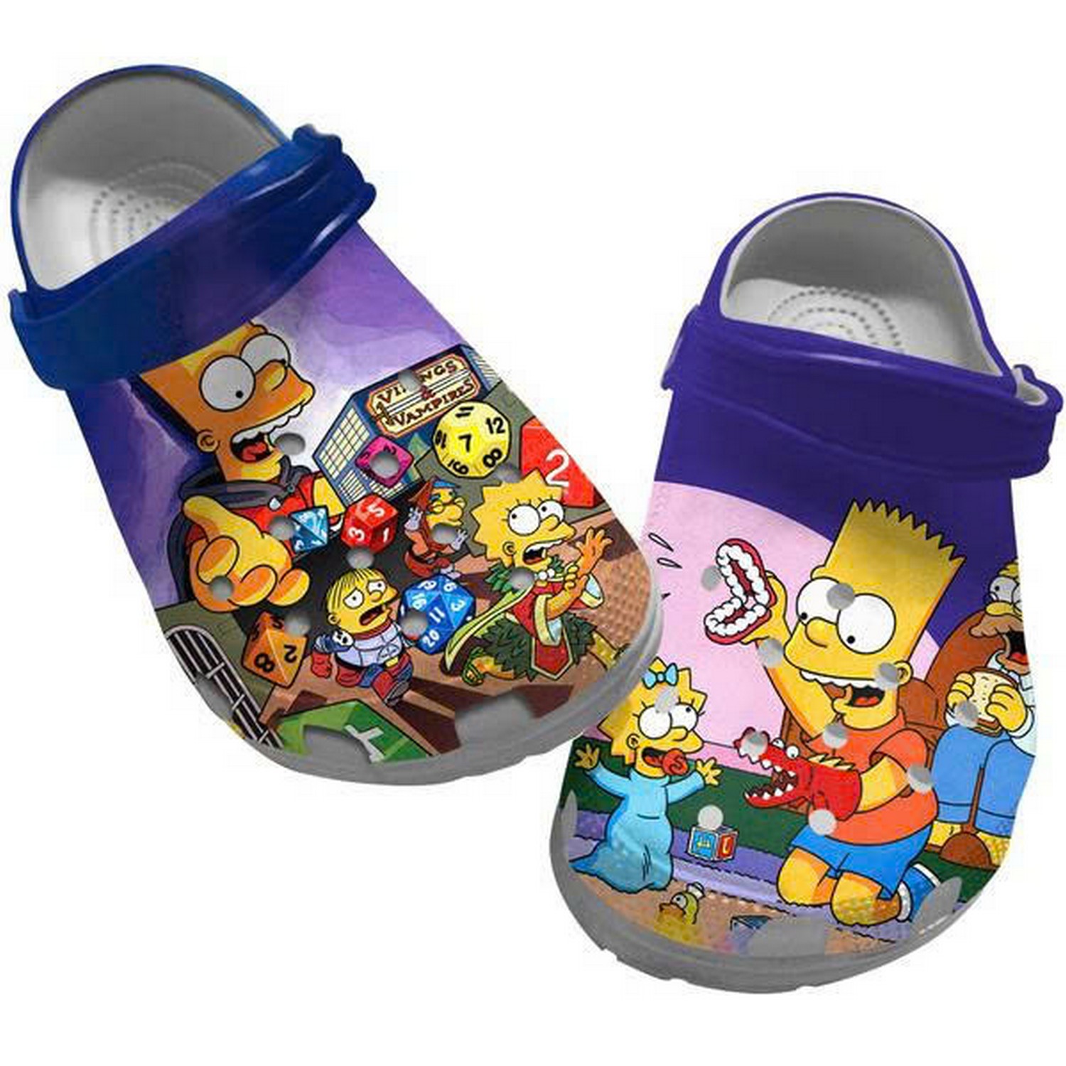 The Simpsons And Different Shaped Rubik Cubes Clogs For Kids & Adults
