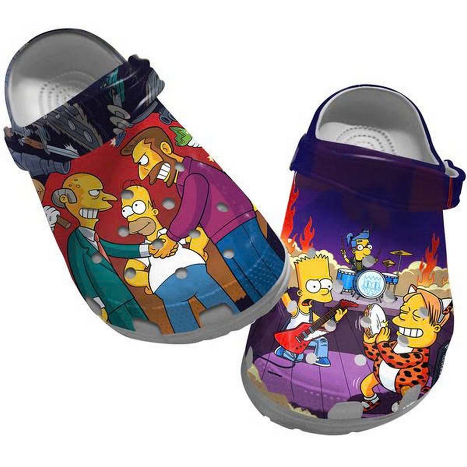 The Simpsons Musicband Clogs For Kids & Adults