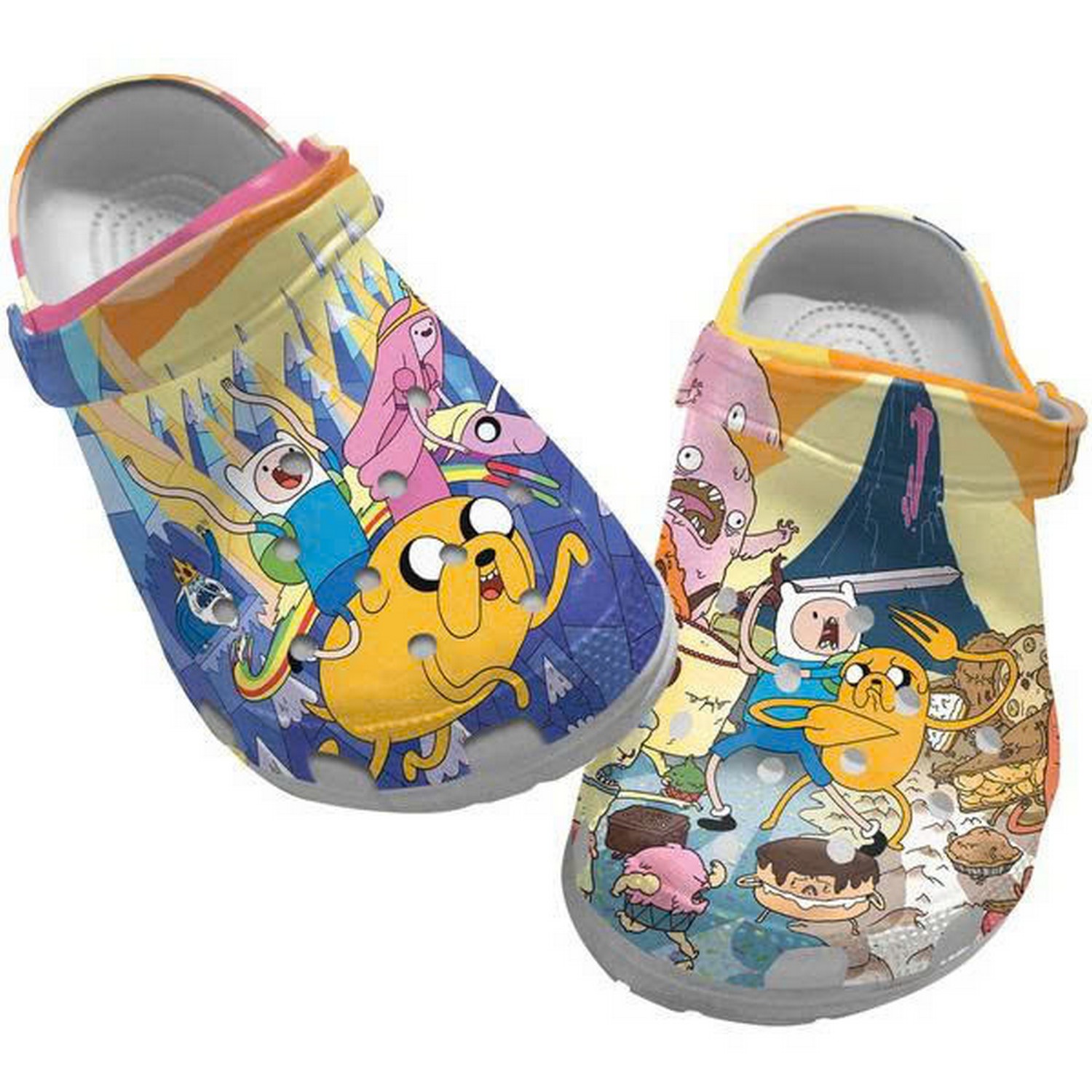 Adventure Time Jake And Finn In Pencil World Clogs For Kids And Adults