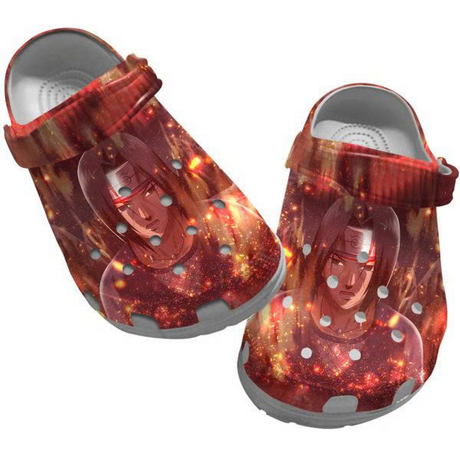 Anime Naruto Sasuke Uchicha Rain Of Light Clogs For Kids & Adults
