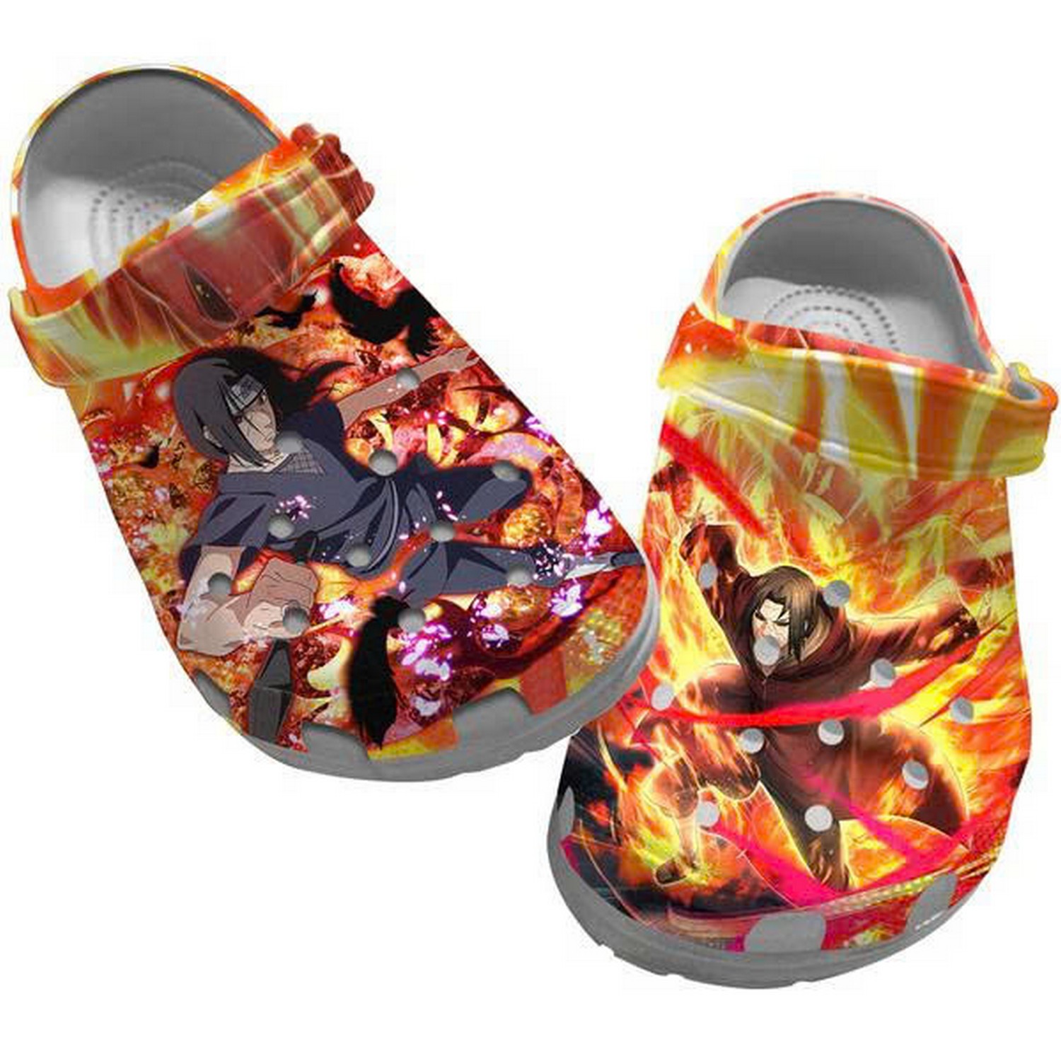 Anime Sasuke Fire Clogs For Kids & Adults