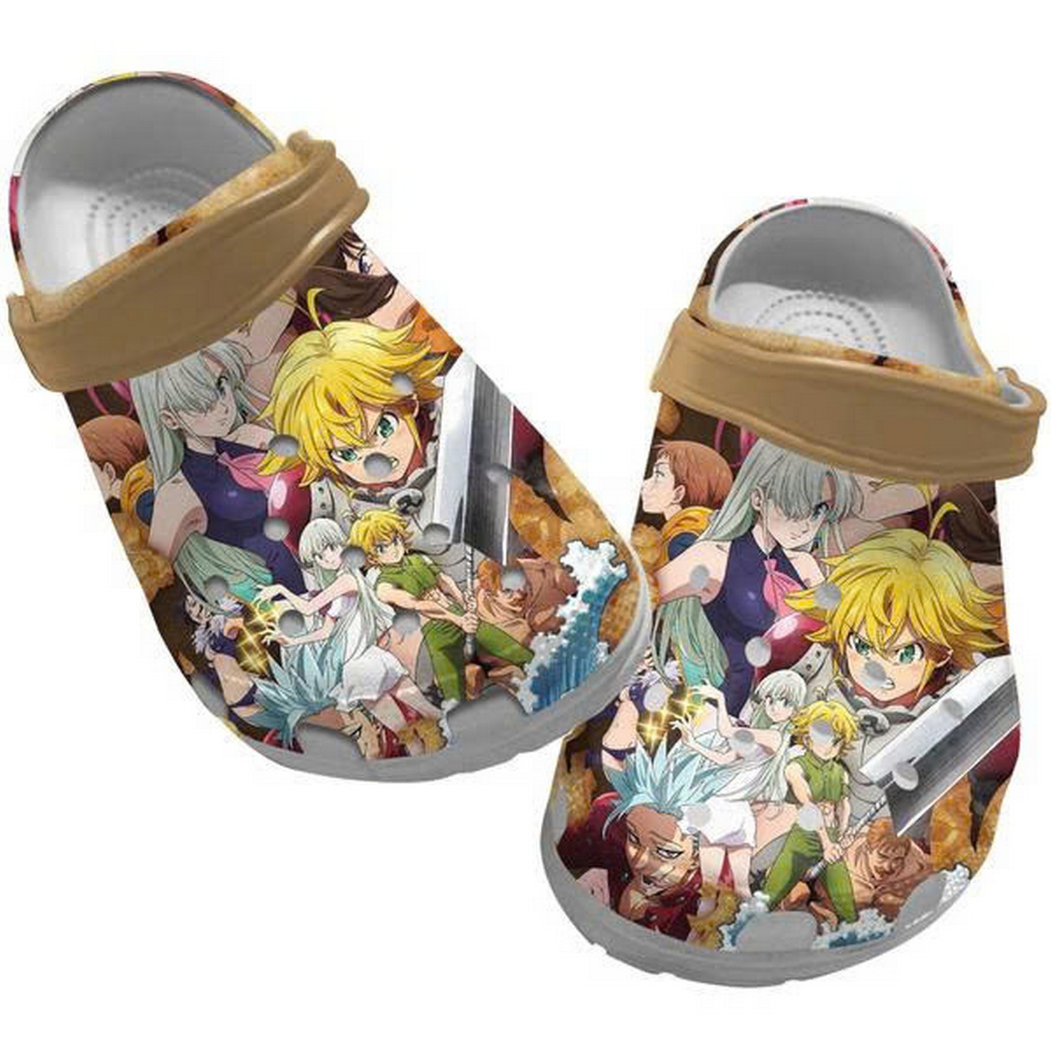 Anime The Seven Deadly Sins Elizabeth Liones And Meliodas Clogs For Kids And Adults