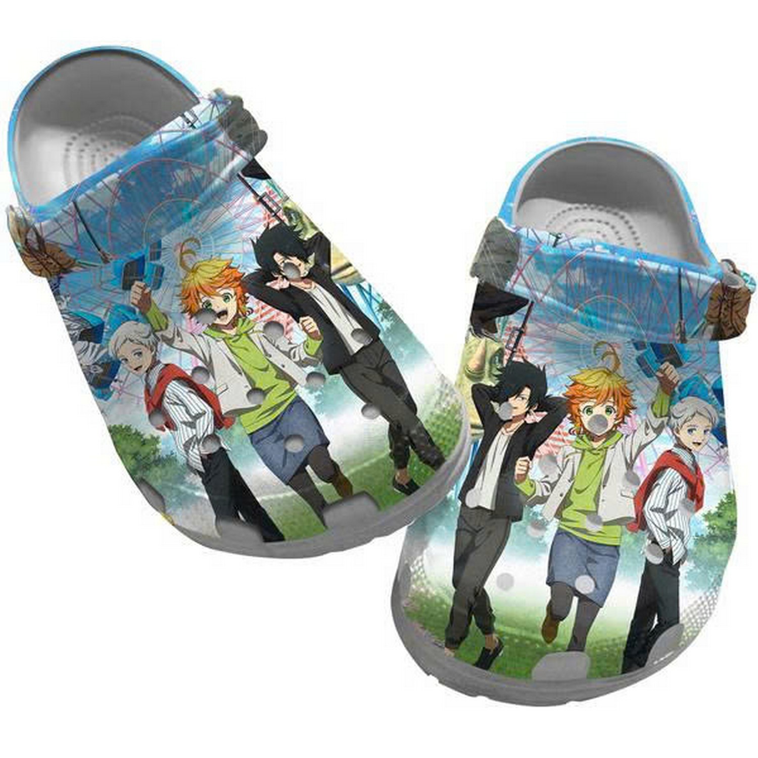 Anmie The Promised Neverland Boys In The Park Clogs For Kids & Adults