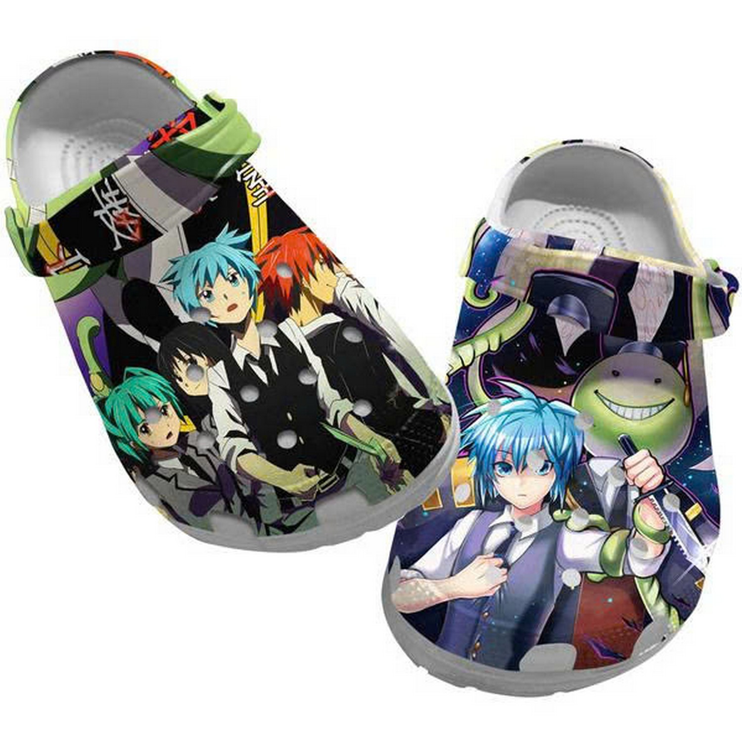 Assassination Classroom Green Koro And Studen Clogs For Kids And Adults