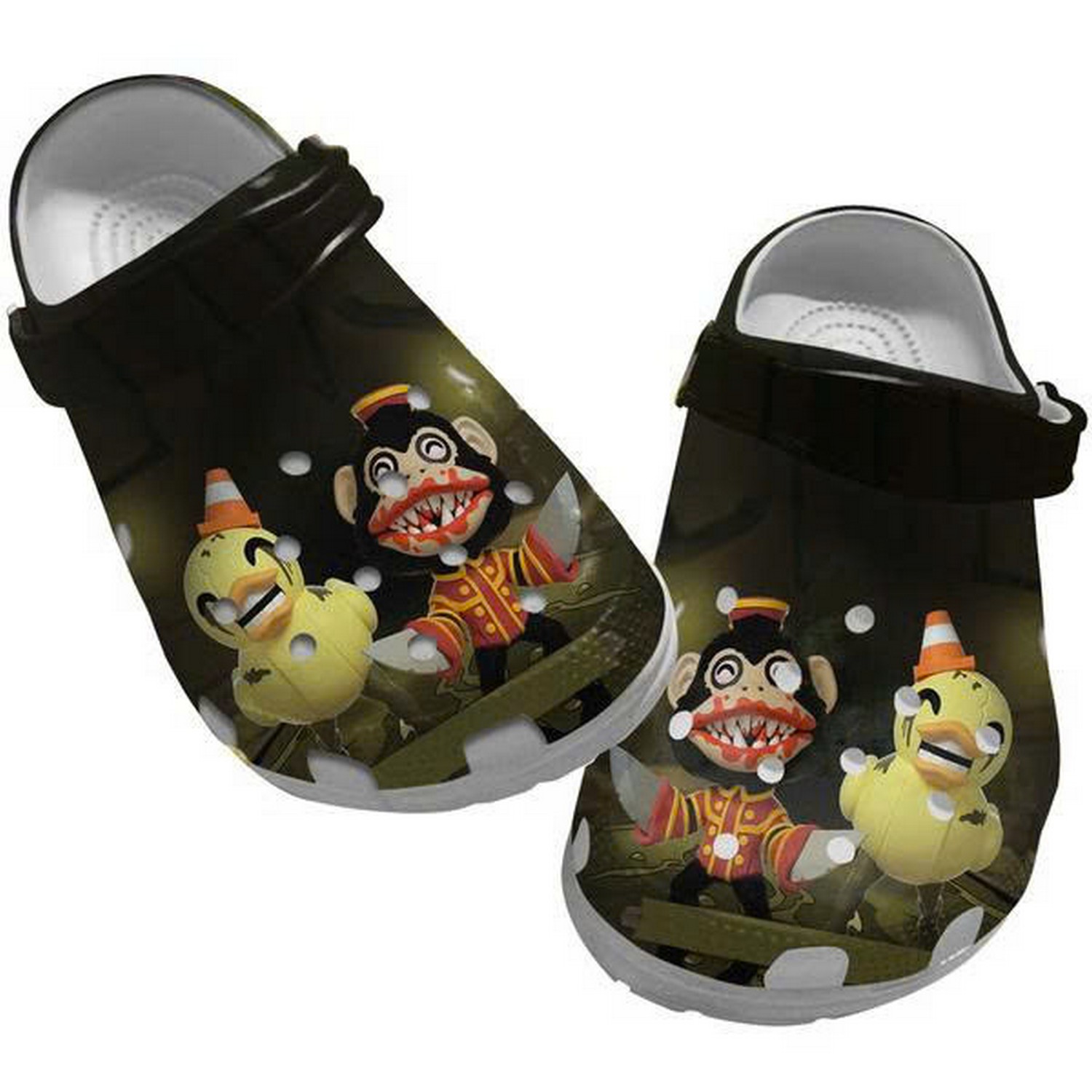 Dark Deception Game Funny And Scary Murder Monkeys Dread Duckies Clogs For Kids & Adults