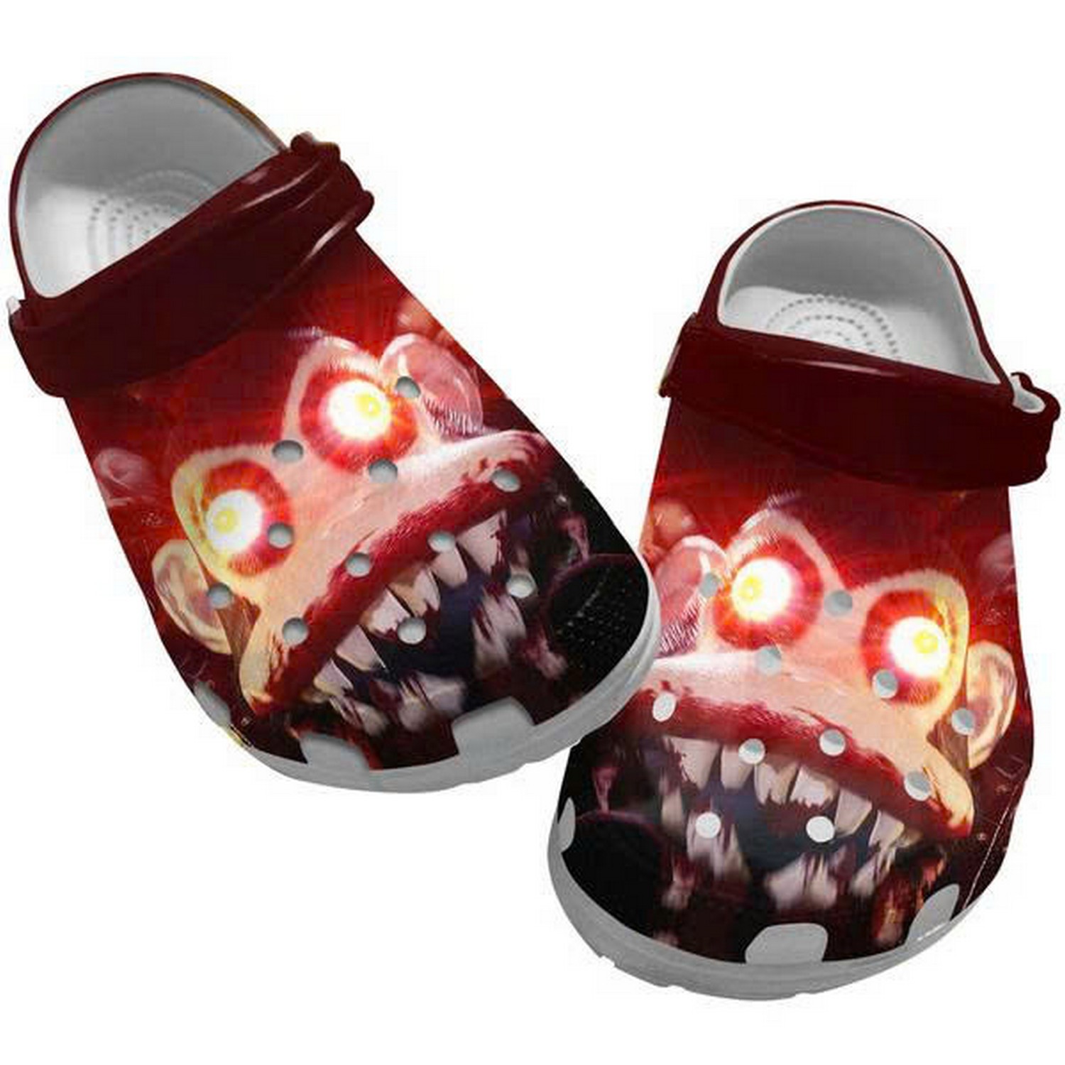 Dark Deception Game Murder Monkeys Glowing Eyes Clogs For Kids & Adults