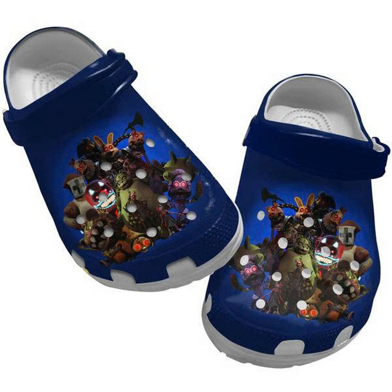 Dark Deception Game Scary Characters Dark Blue Clogs For Kids And Adults