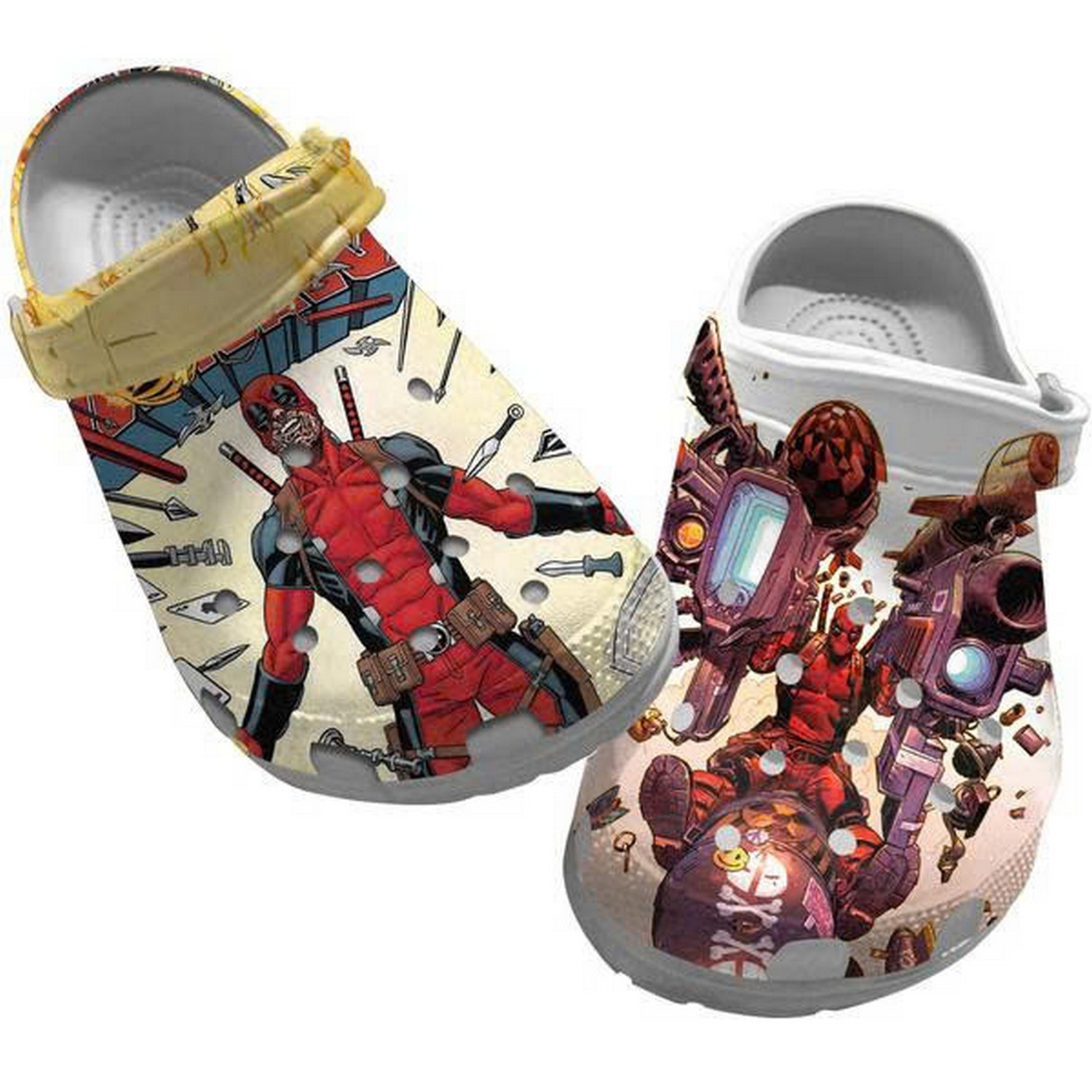 Deadpool And His Weapon Clogs For Kids And Adults