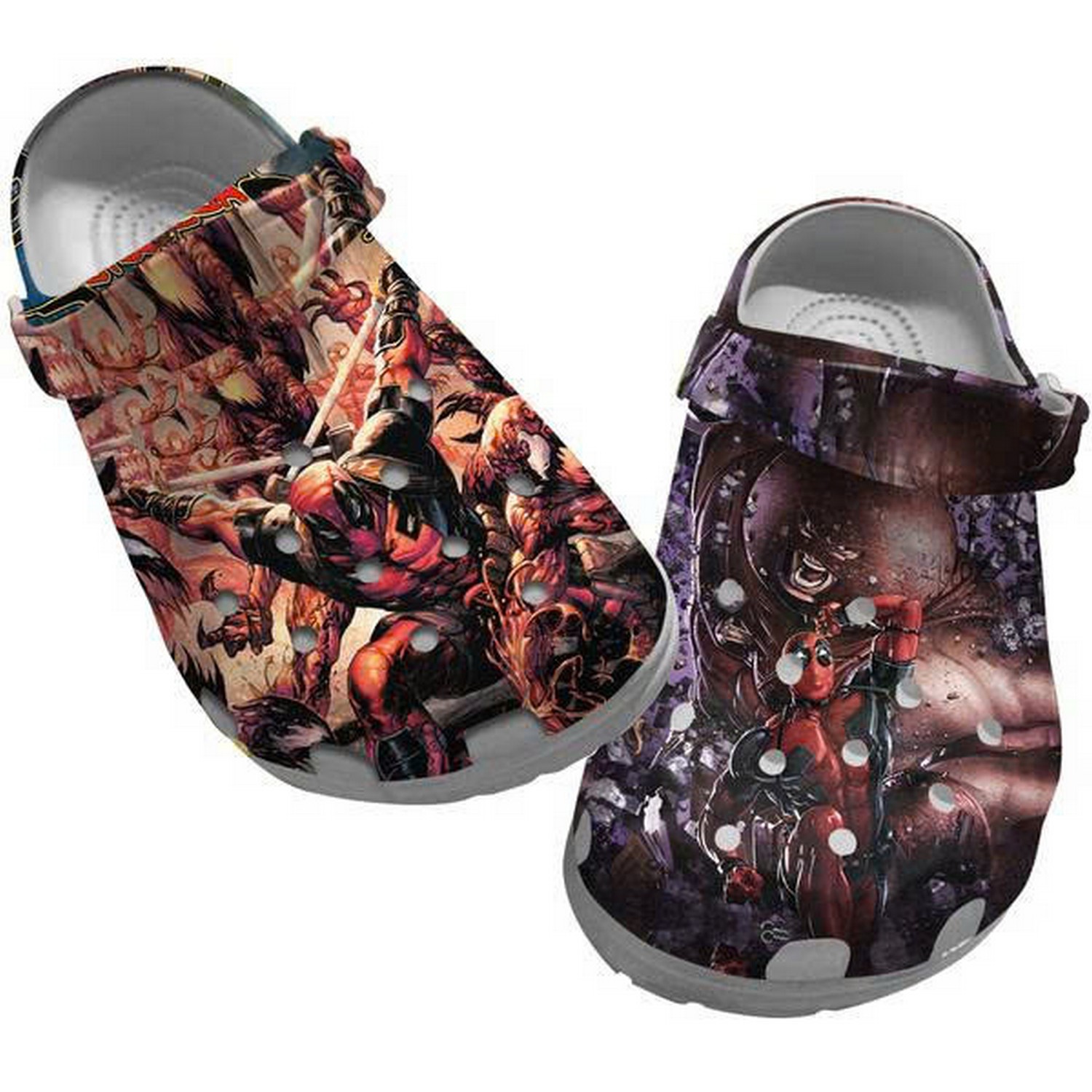 Deadpool Fighting Devil Clogs For Kids & Adults