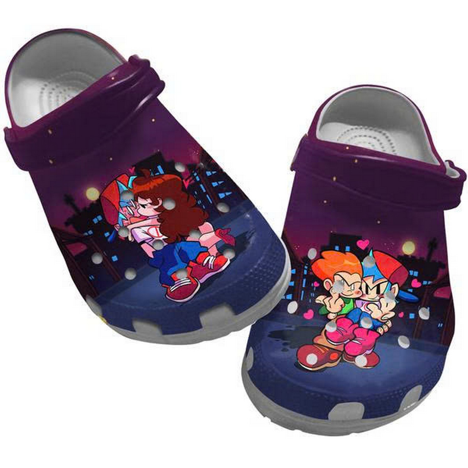 Music Game Friday Night Funkin Cute Characters Clogs For Kids & Adults
