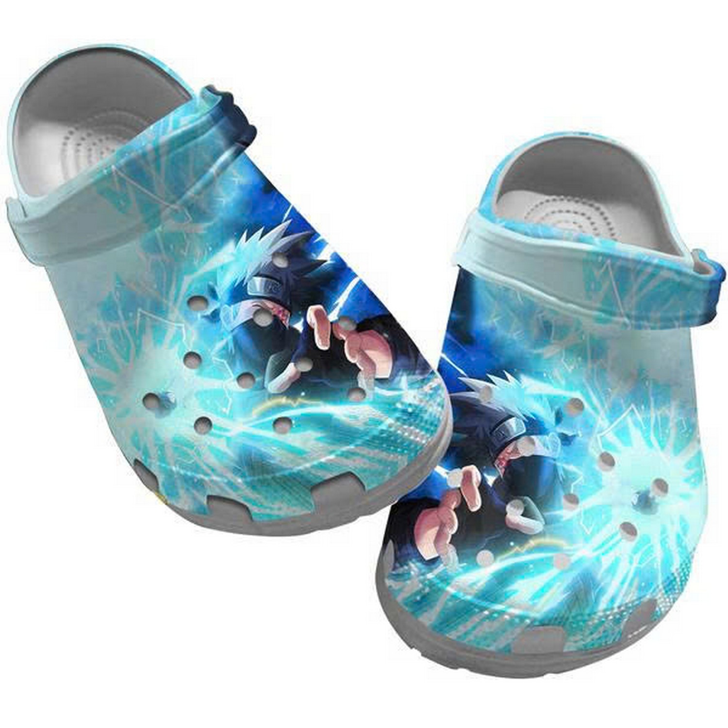 Naruto Hatake Kakashi Creat Blue Light Clogs For Kids & Adults