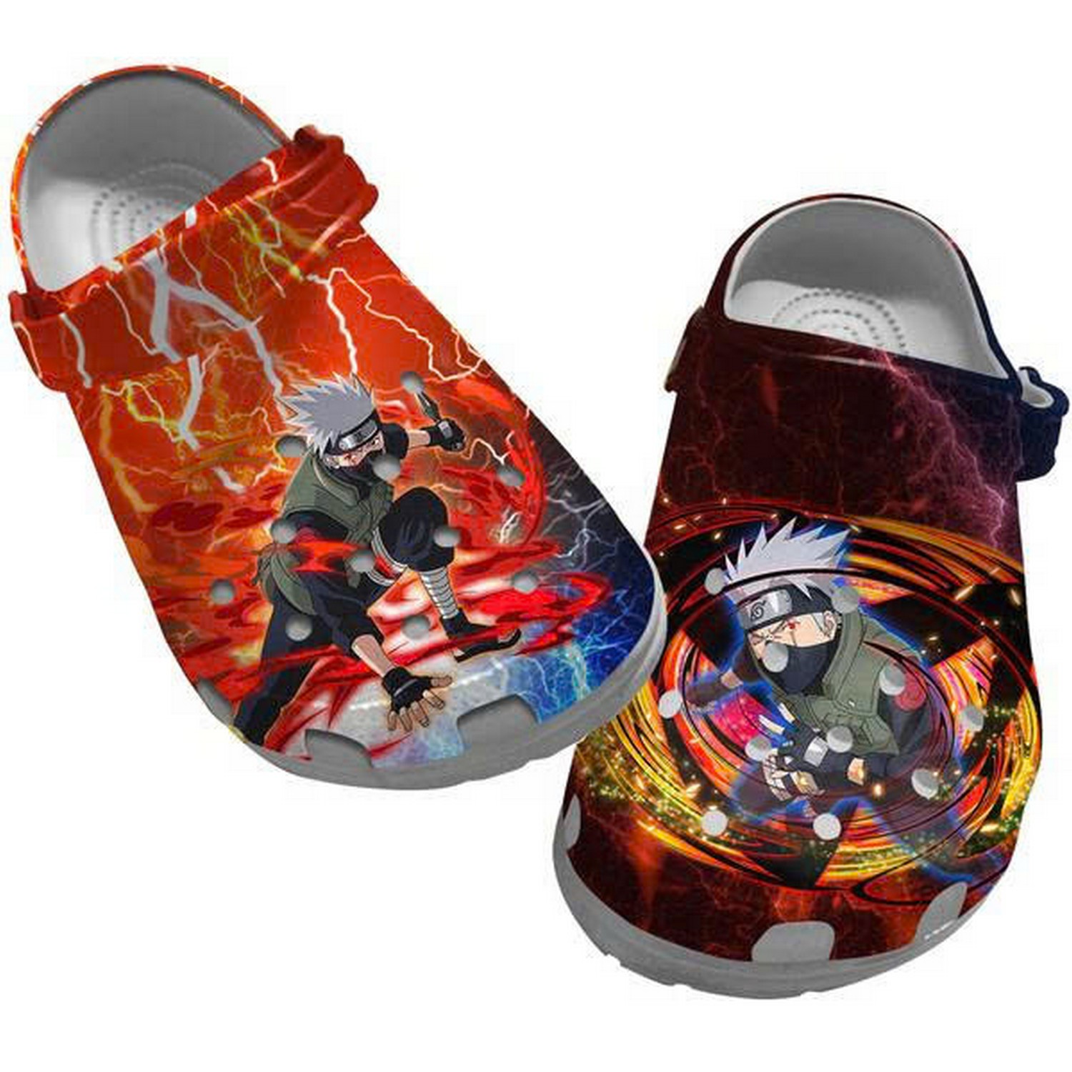 Naruto Hatake Kakashi Lighning Power Clogs For Kids And Adults