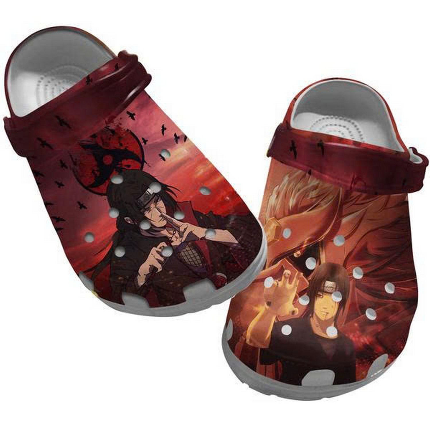 Sasuke Naruto Red Horizon Clogs For Kids And Adults