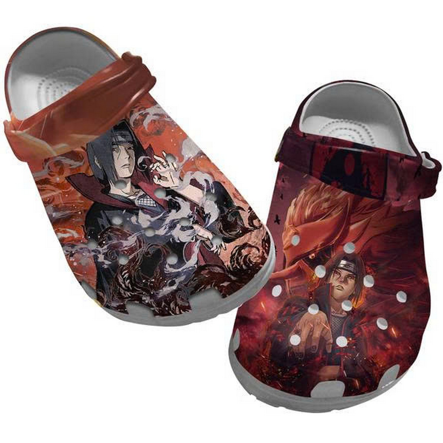 Sasuke Uchicha And Red Dragon Clogs For Kids And Adults