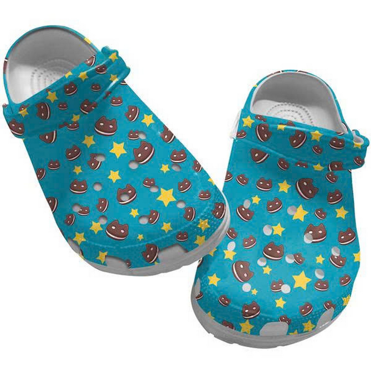 Steven Universe Black Cat And Star Pattern Dark Blue Clogs For Kids & Adults