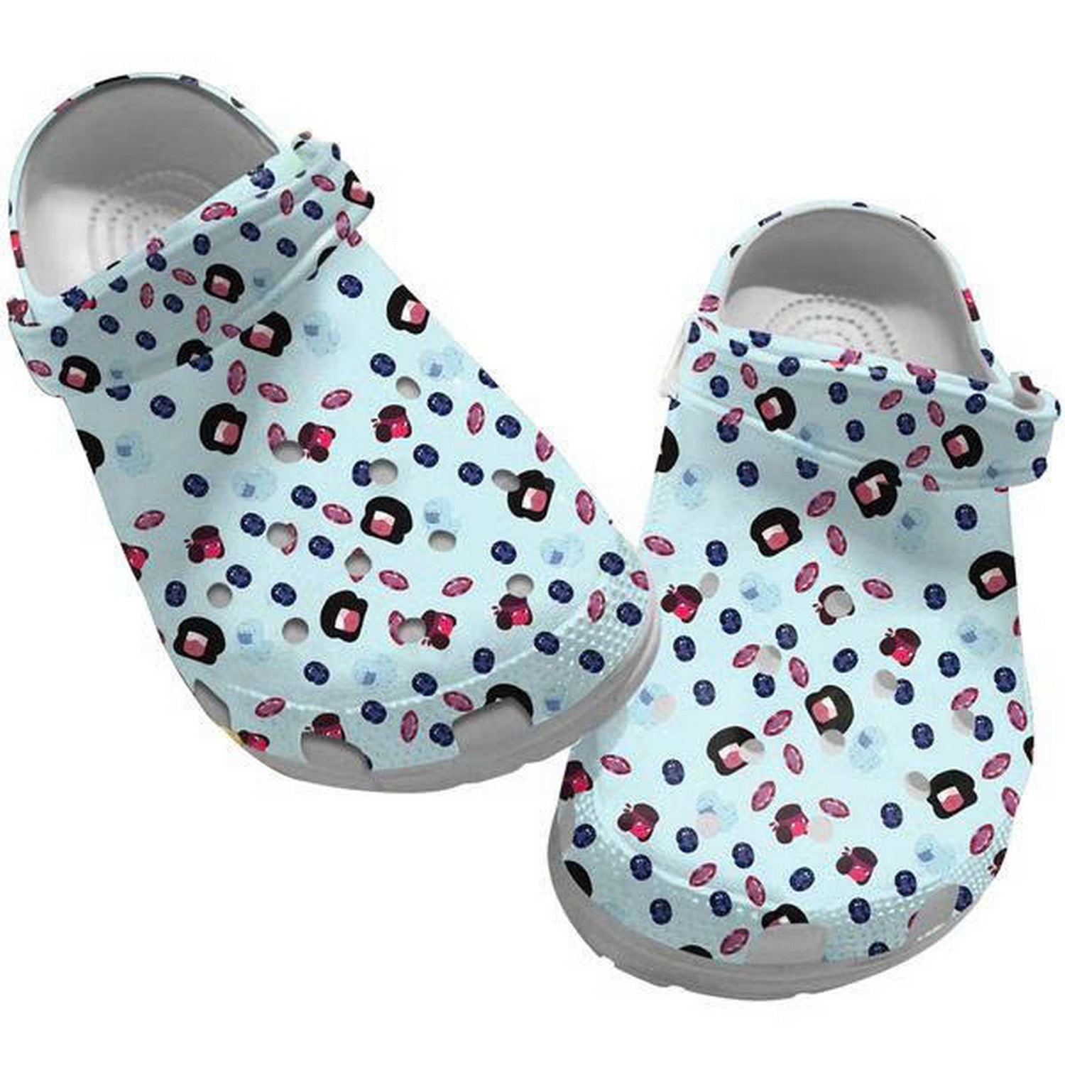 Steven Universe Cartoon Movie Garnet Funny Face Pattern Light Blue Clogs For Kids & Adults