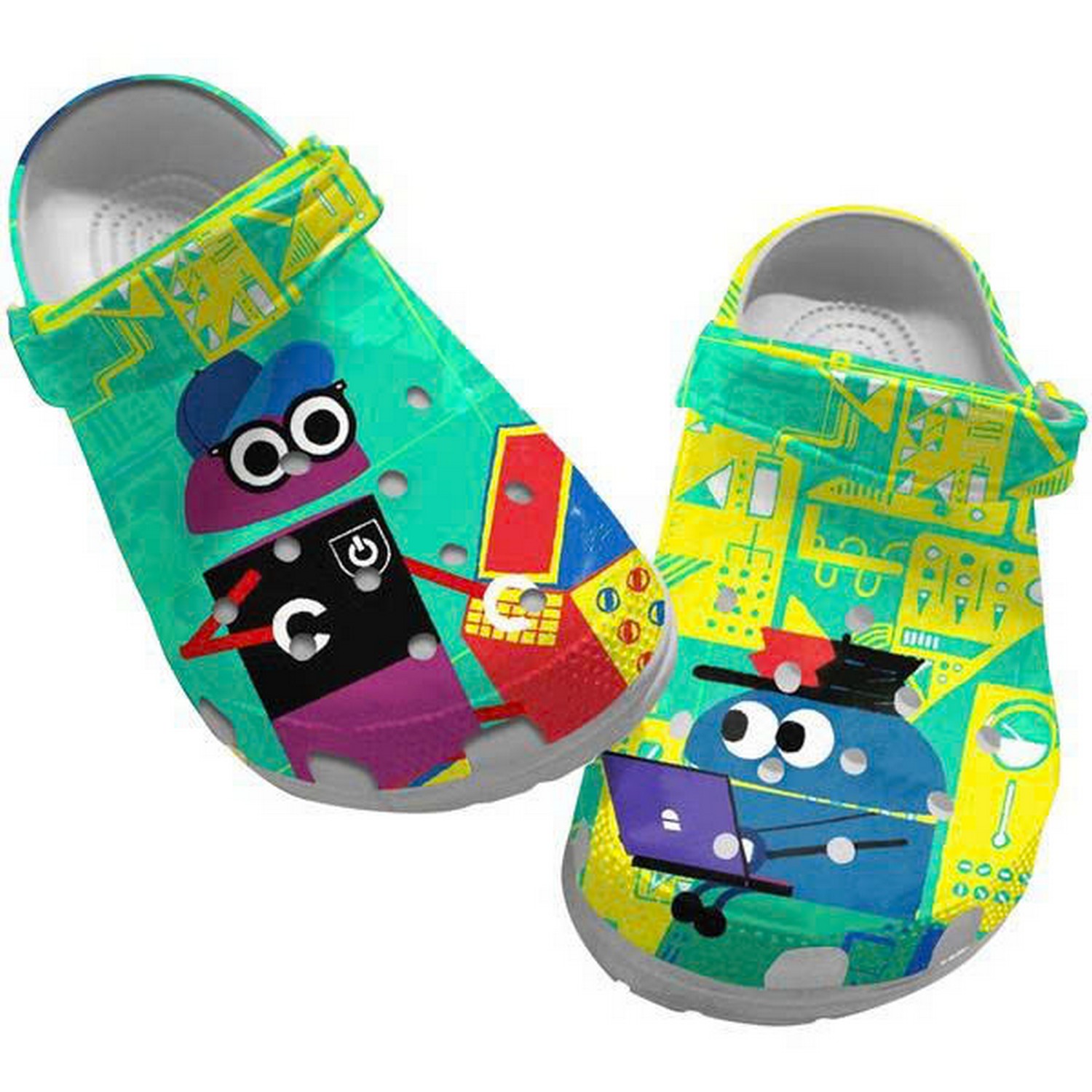 Storybot Bo And Bang Work On Computer Clogs For Kids And Adults