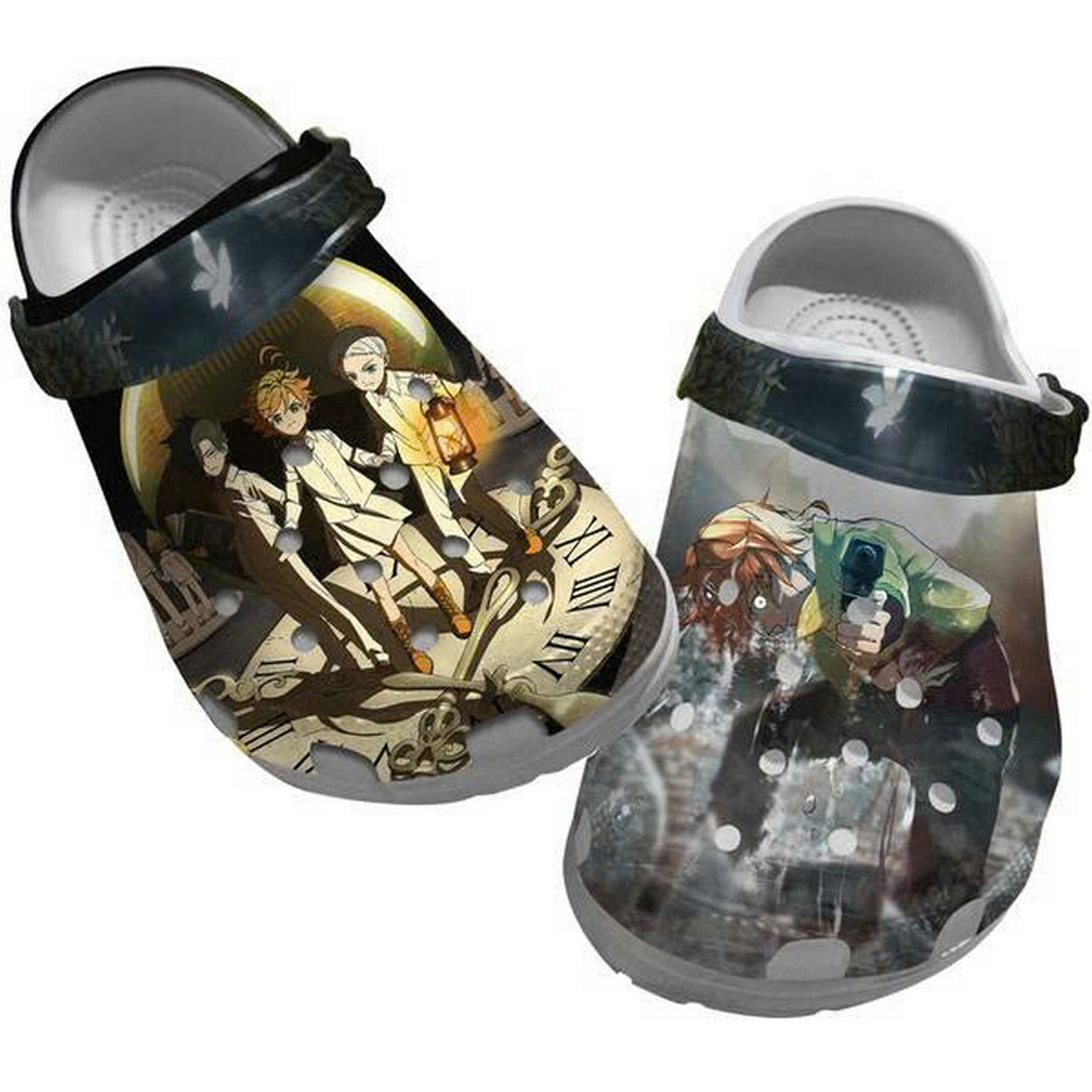 The Promised Neverland On Clock Tower Clogs For Kids & Adults