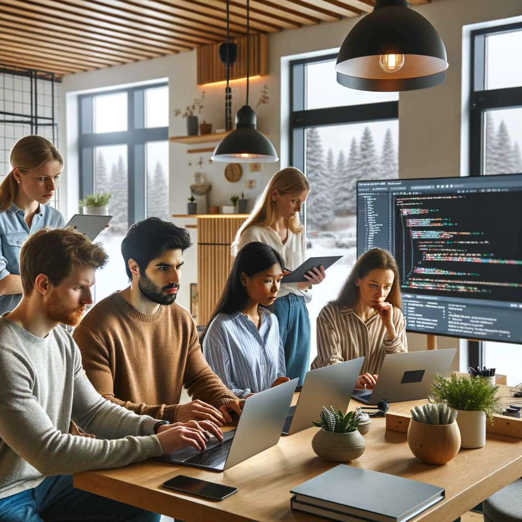 film artificial intelligence team in a scandinavian office