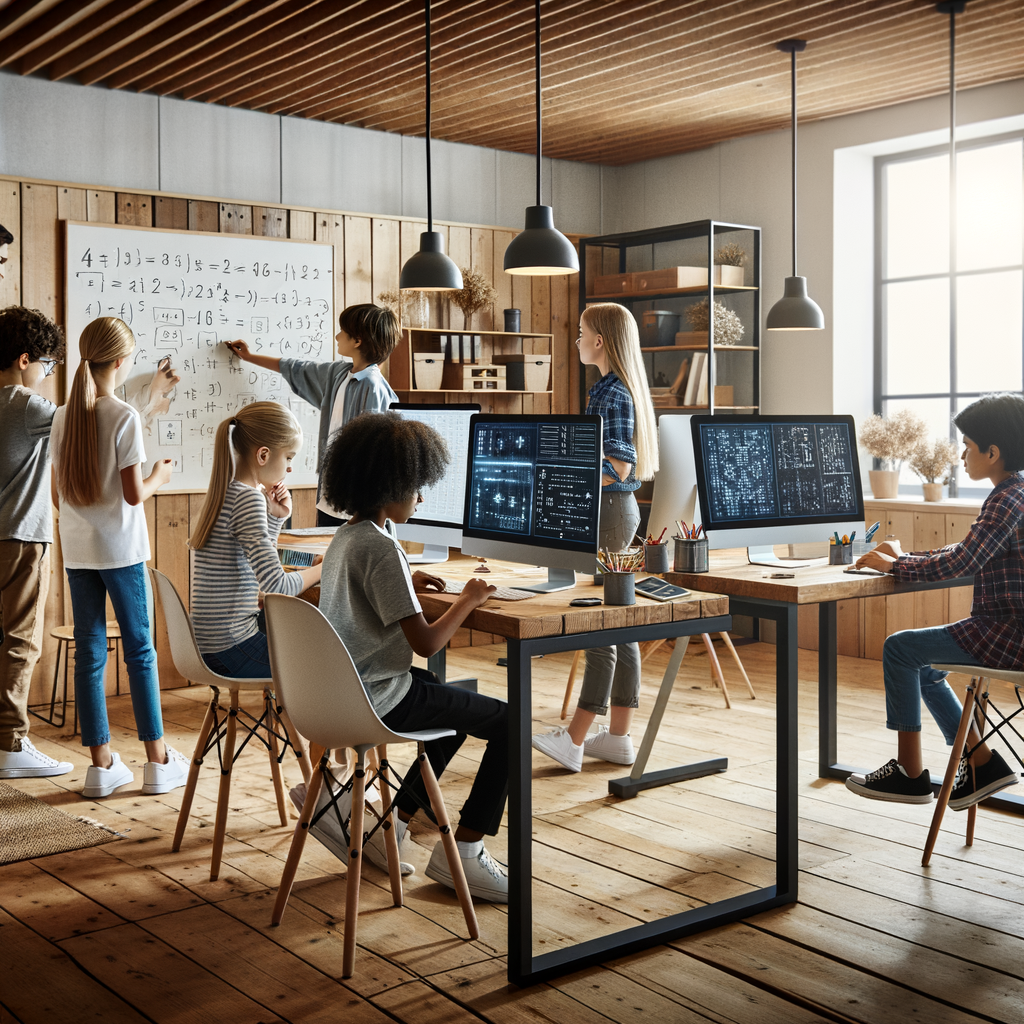 fourth grade artificial intelligence team in a nordic office