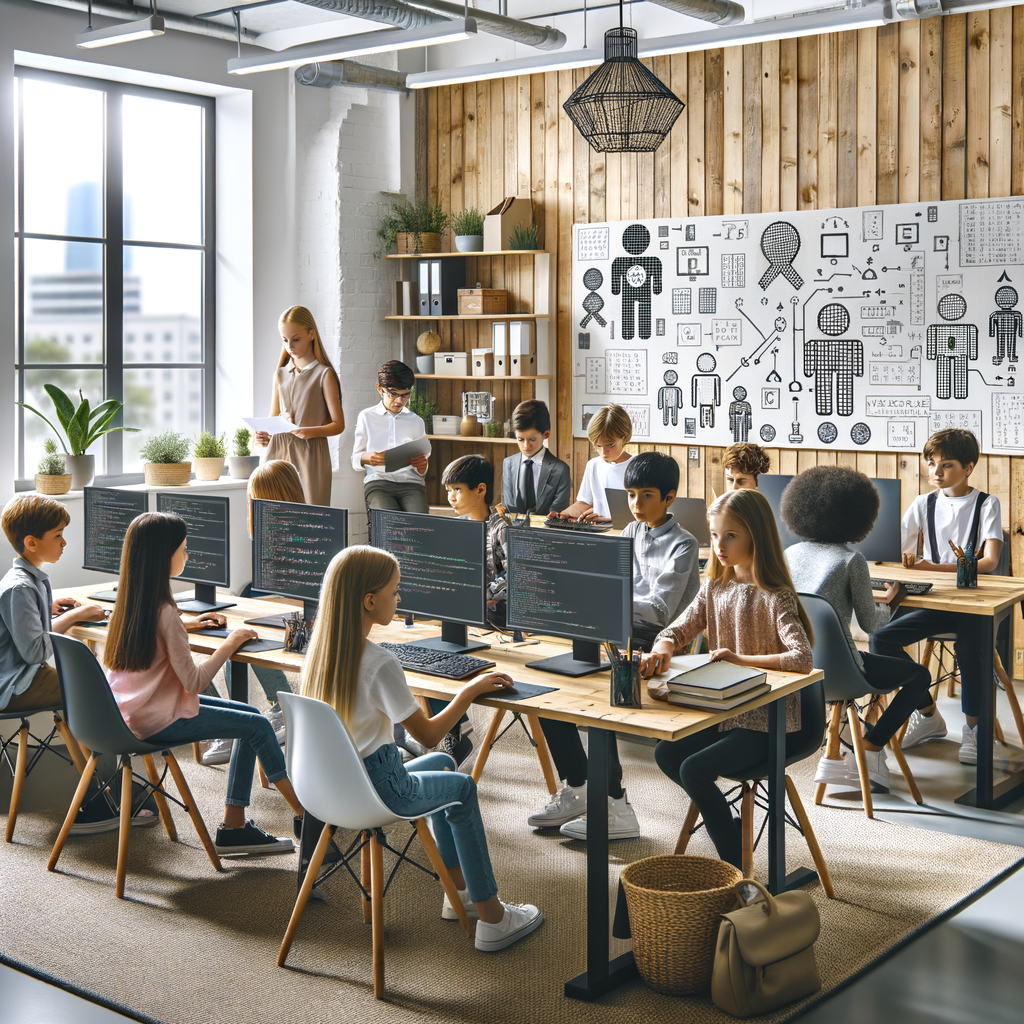 fourth grade english artificial intelligence team in a nordic office