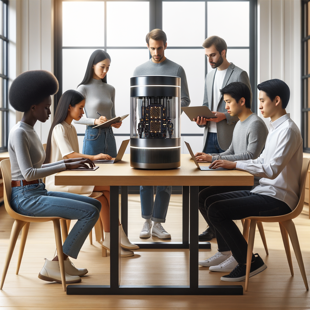 sixth grade math artificial intelligence team in a nordic office